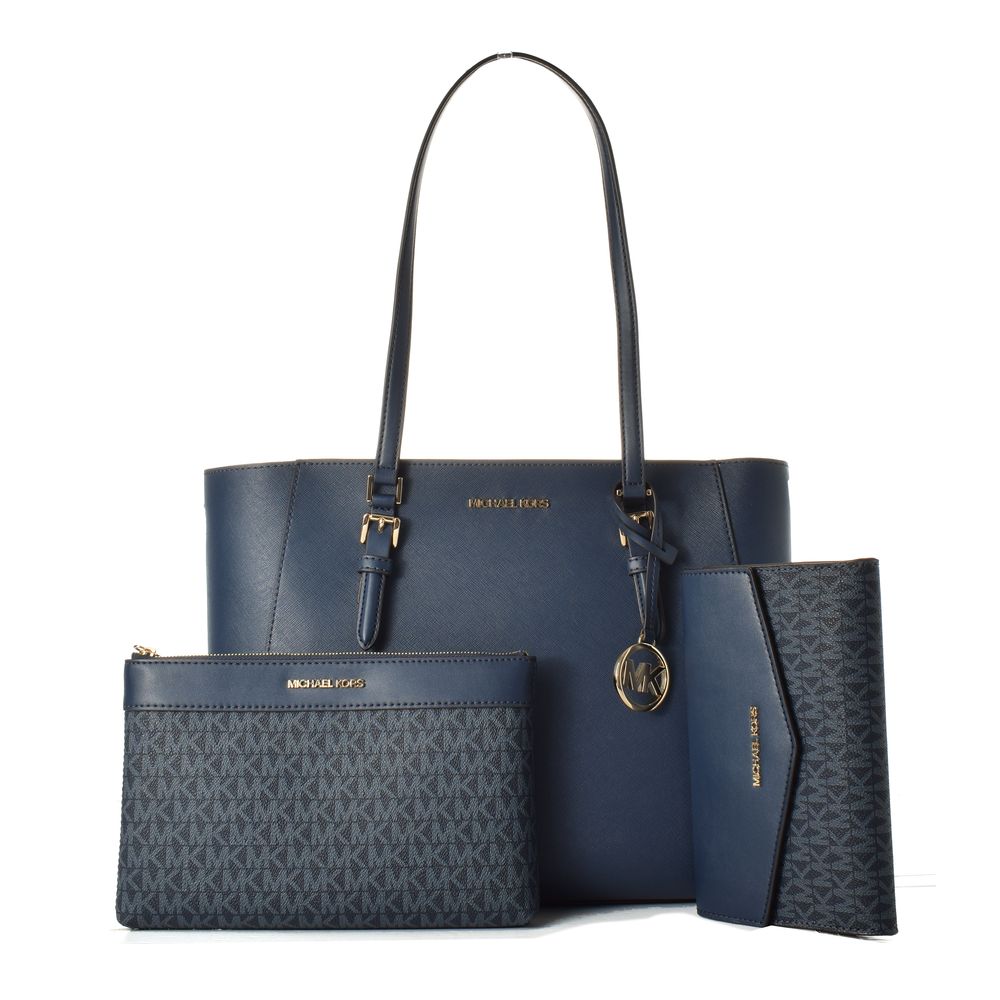 Michael Kors Blue Leather Tote Bag | Regal Royce