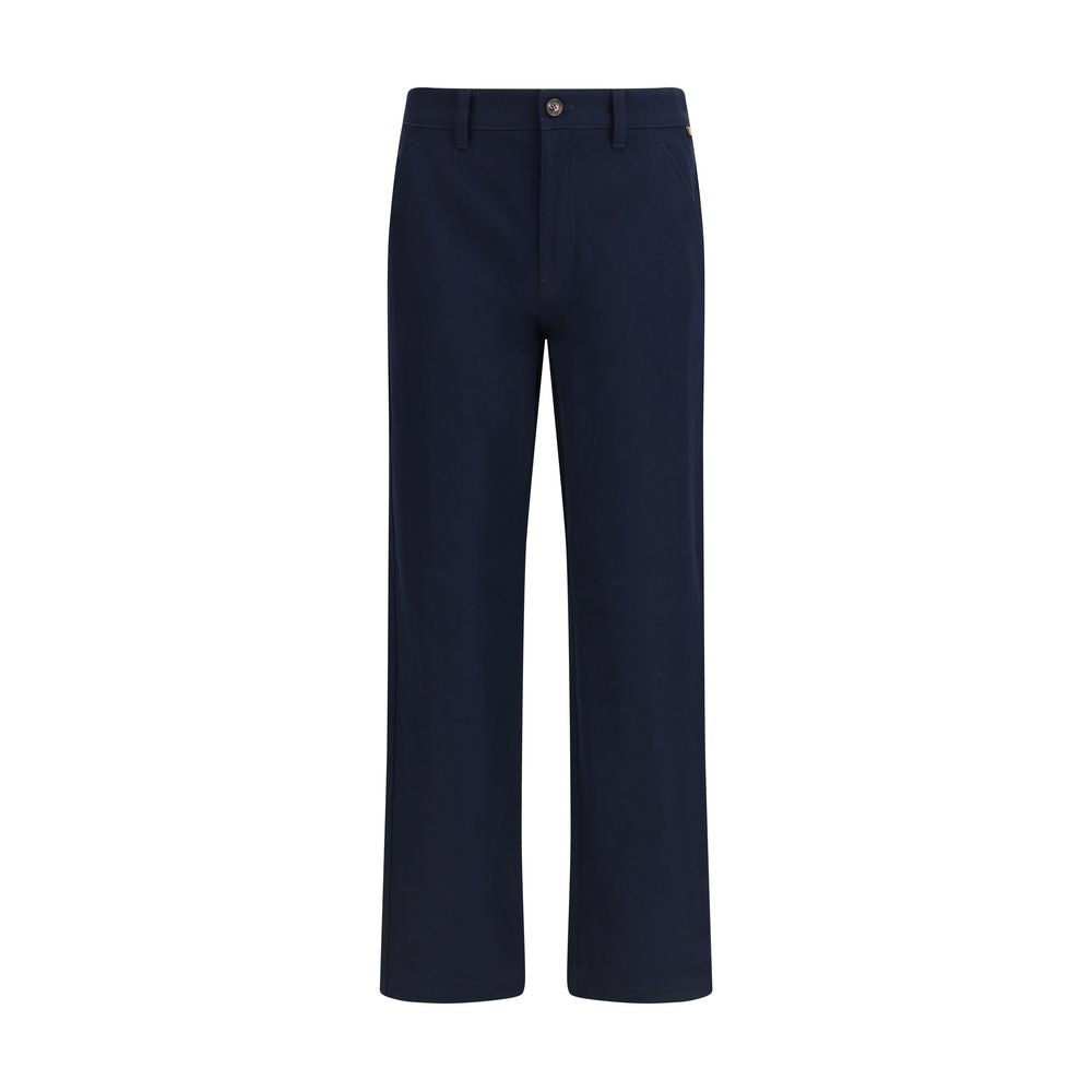 Burberry Blue Cotton Chino Pants | Regal Royce