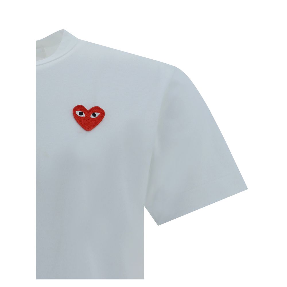 Comme Des Garçons Play White Cotton T-Shirt | Regal Royce