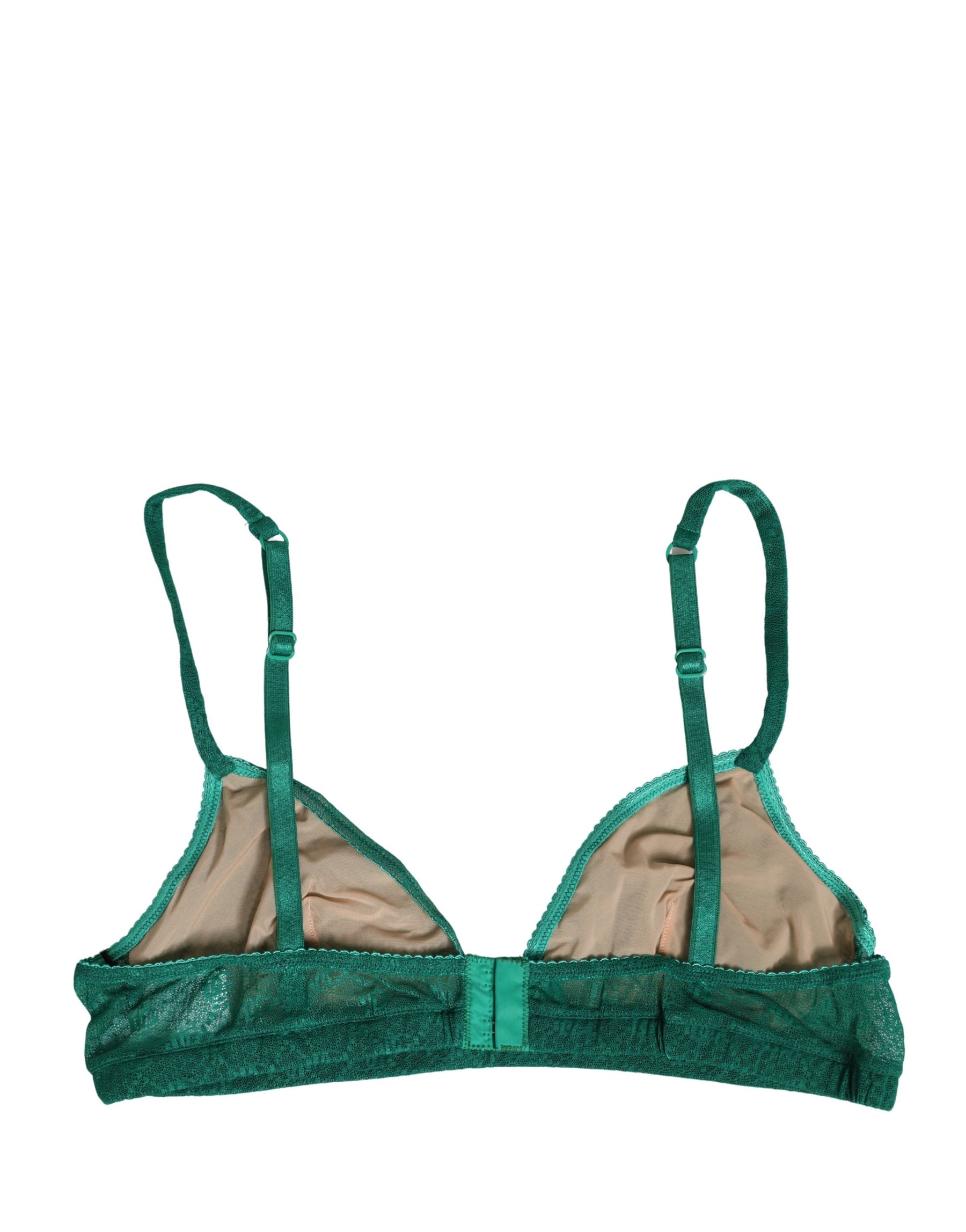 Dolce & Gabbana Green Nylon Stretch Soft Cup Brassiere Underwear | Regal Royce