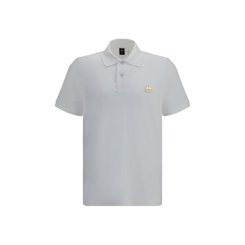 Moose Knuckles White Cotton Polo Shirt | Regal Royce