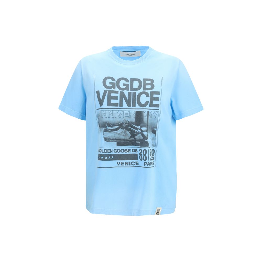 Golden Goose Blue Cotton T-Shirt | Regal Royce