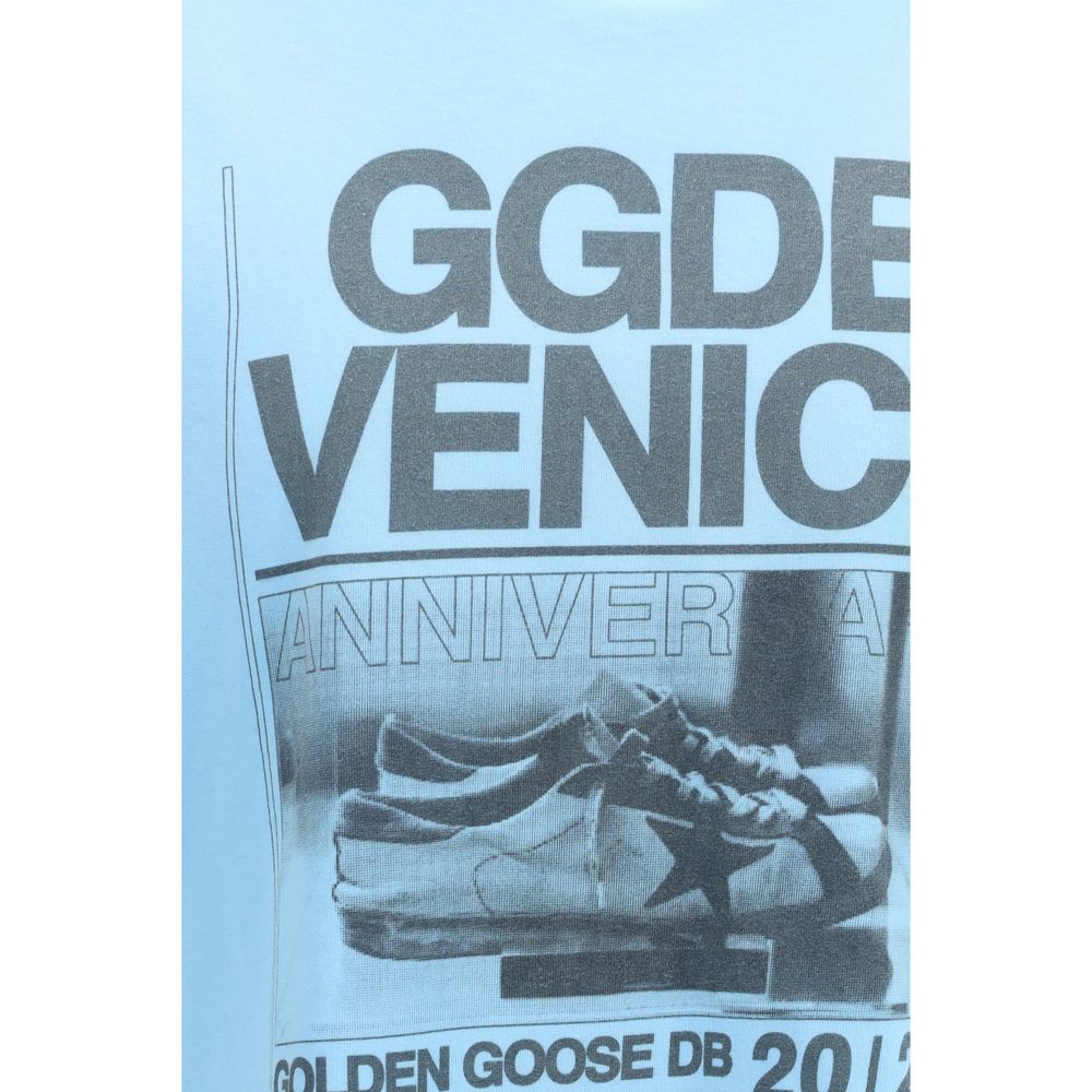 Golden Goose Blue Cotton T-Shirt | Regal Royce