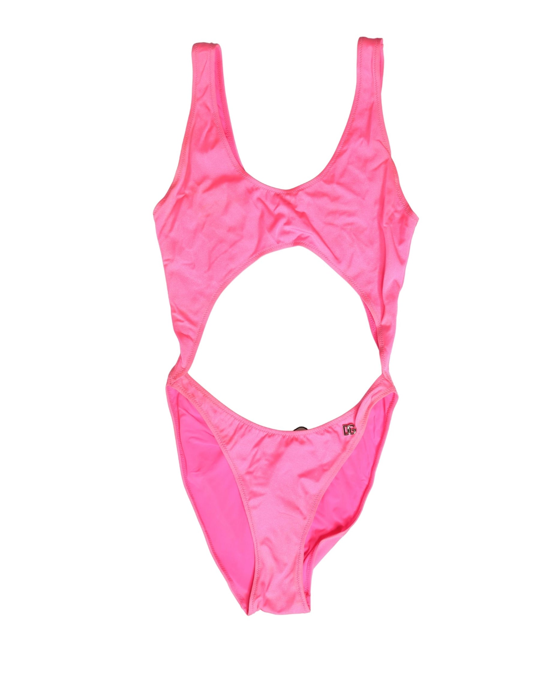 Dolce & Gabbana Pink Cut-Out High Leg One Piece Swimsuit Swimwear | Regal Royce