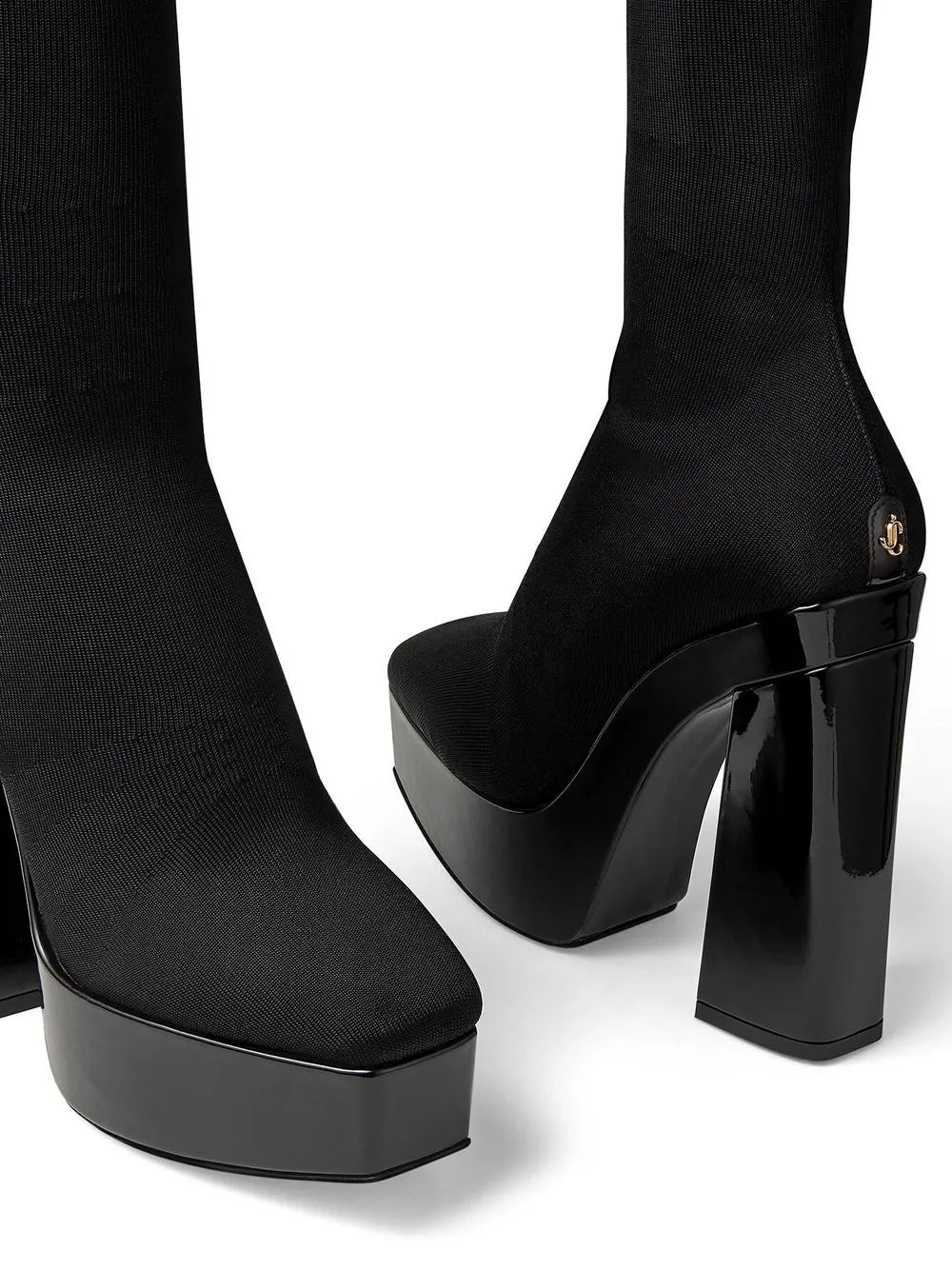 Jimmy Choo Black Fabric Over The Knee | Regal Royce