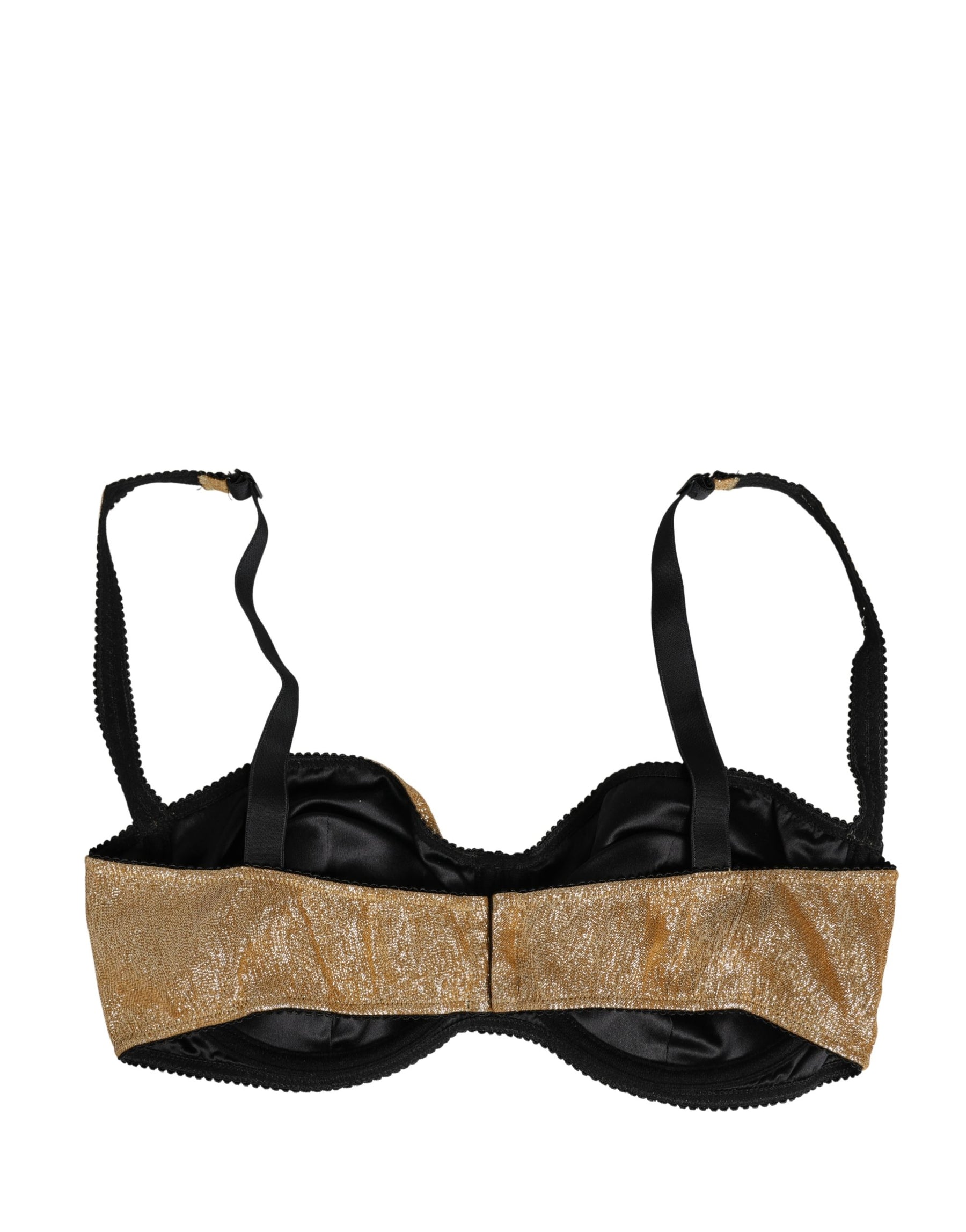 Dolce & Gabbana Gold Semi-Pad Underwire Balconette Bra Underwear | Regal Royce
