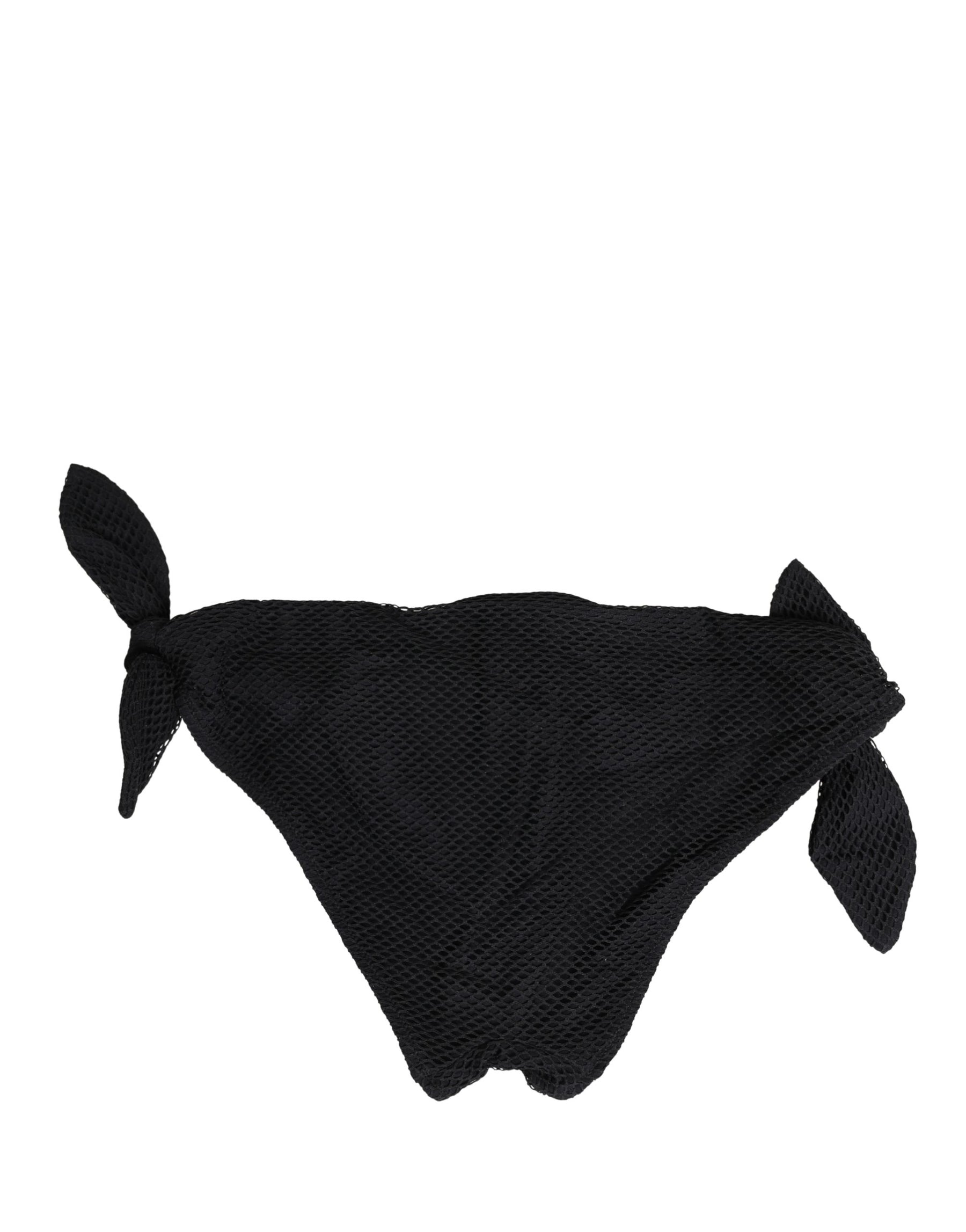 Dolce & Gabbana Swimwear Black Side-Tie Bikini Bottom DG Logo | Regal Royce