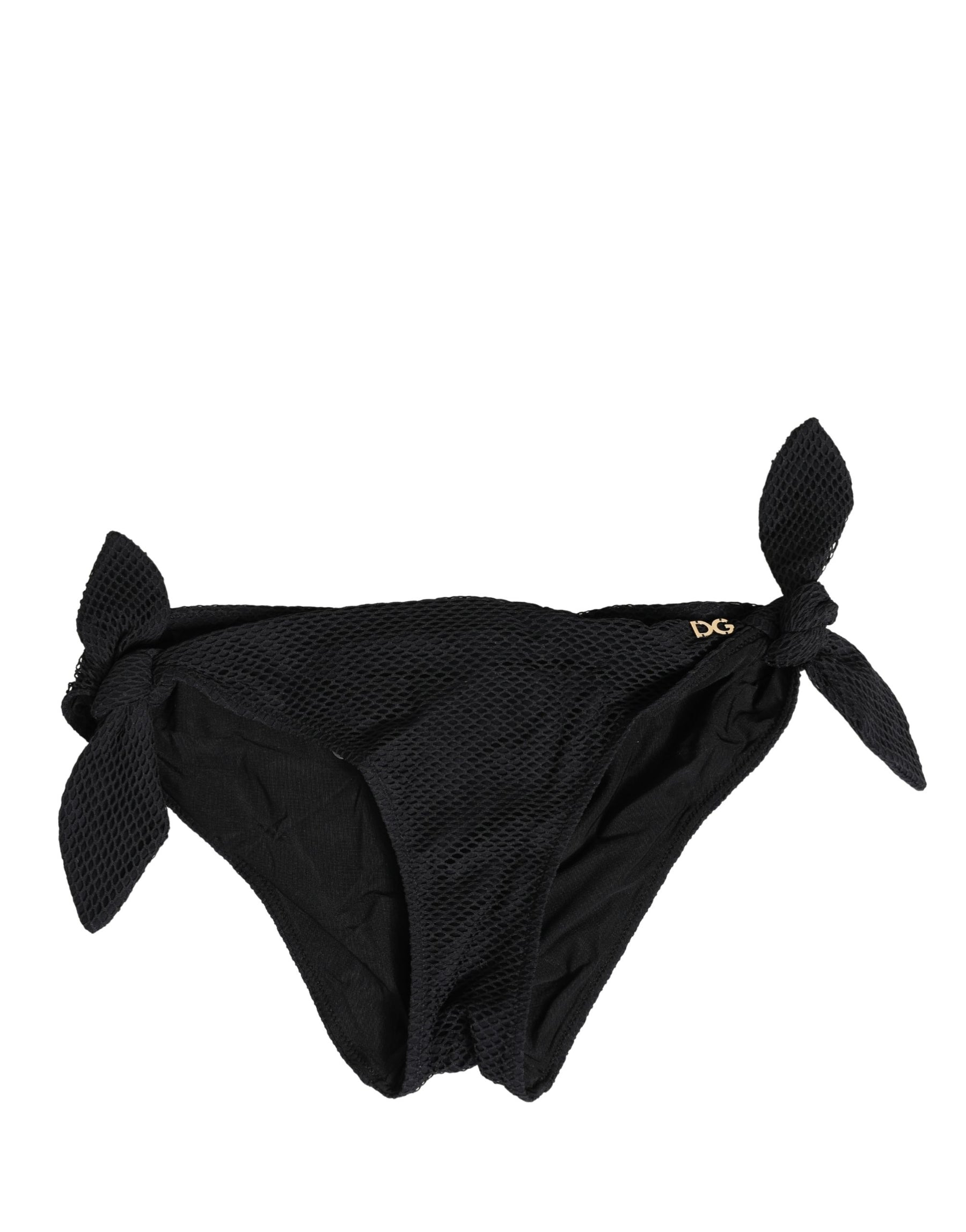 Dolce & Gabbana Swimwear Black Side-Tie Bikini Bottom DG Logo | Regal Royce