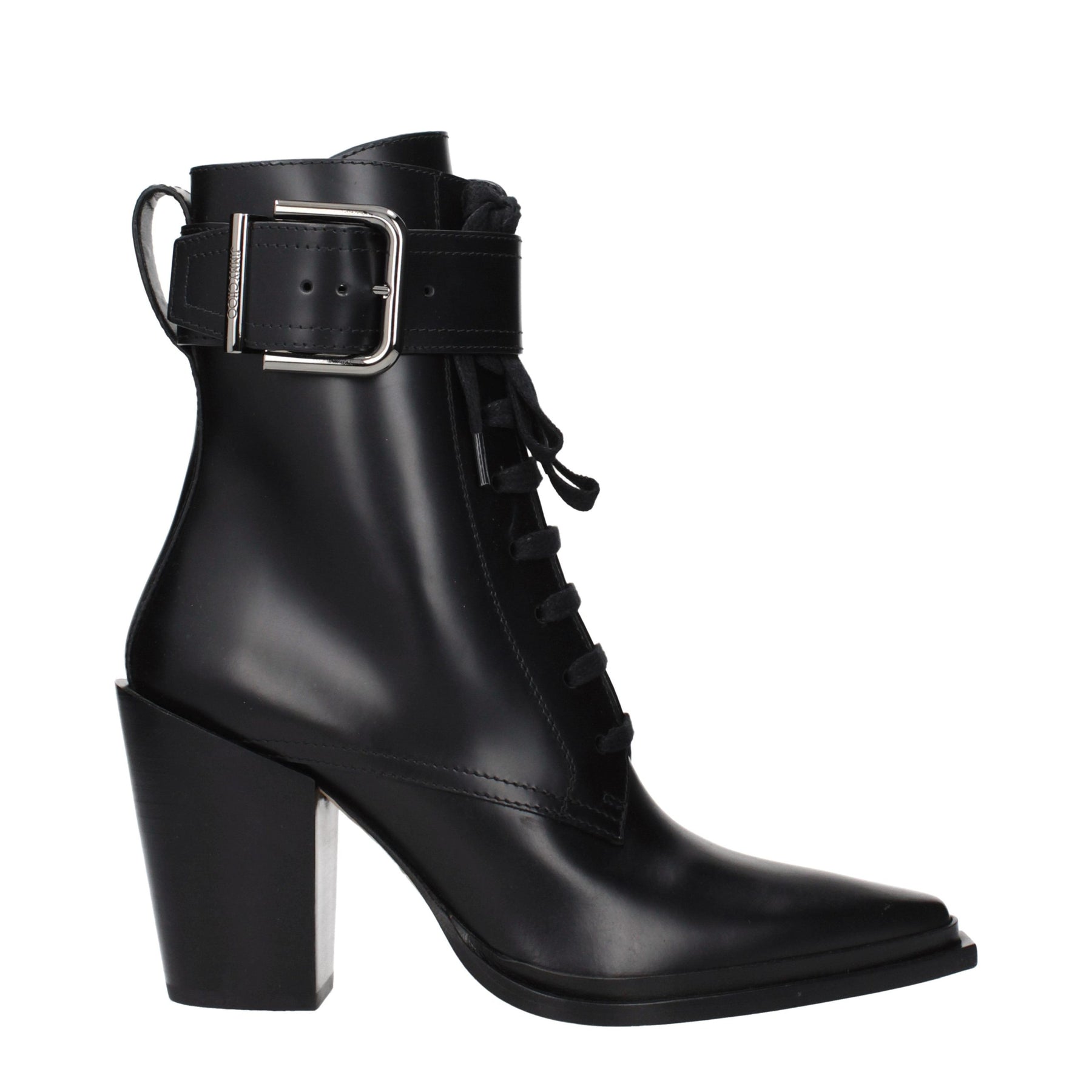 Jimmy Choo Black Leather Ankle Boots | Regal Royce