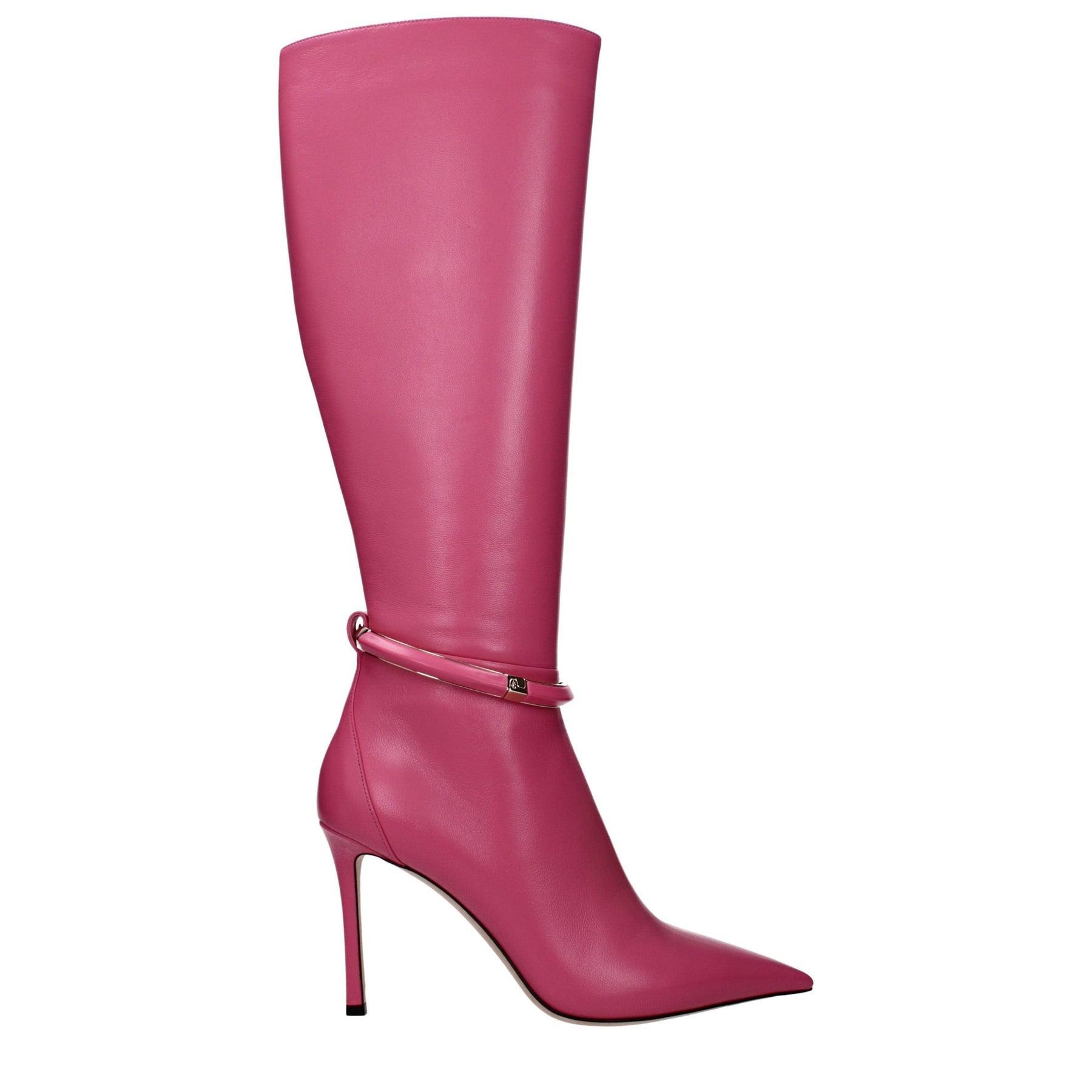 Jimmy Choo Pink Leather High Heel Boots | Regal Royce