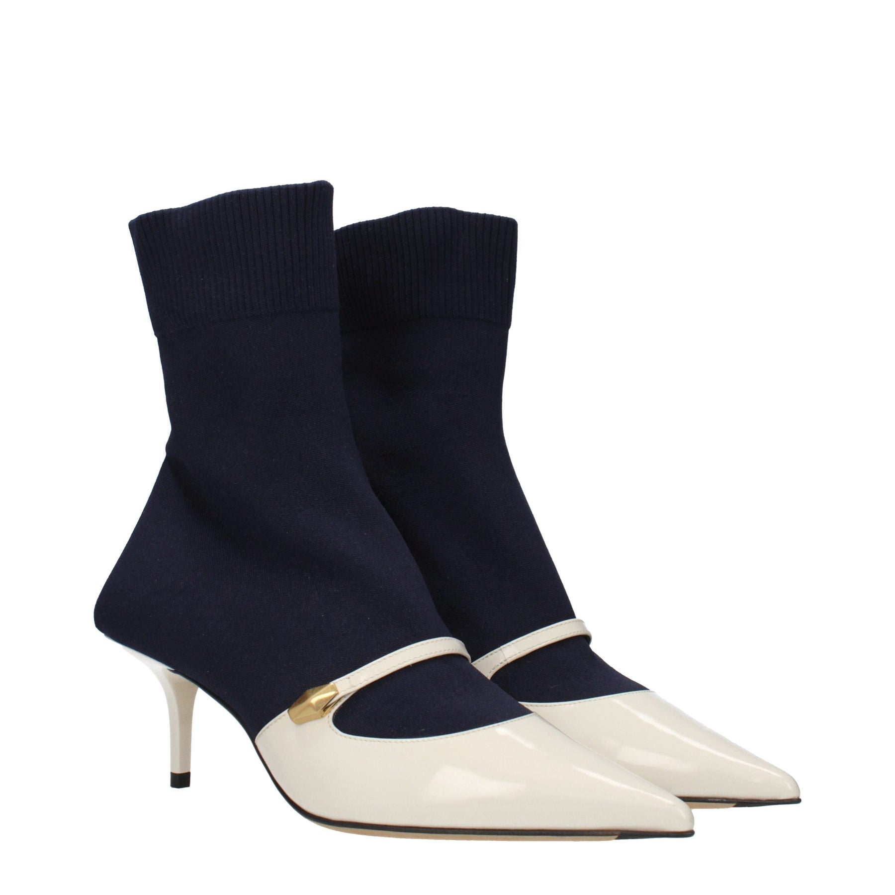Jimmy Choo Blue Fabric Ankle Boots | Regal Royce