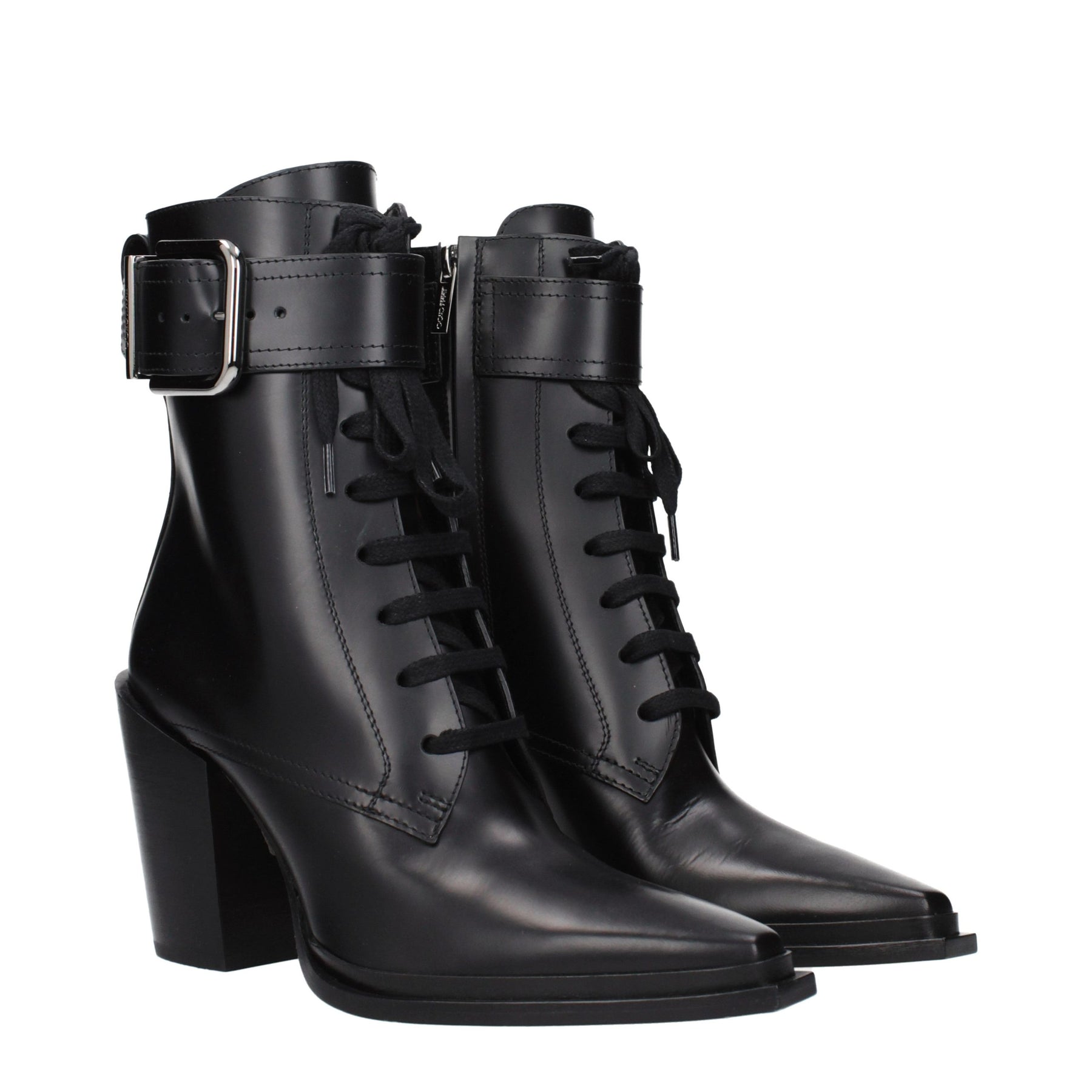Jimmy Choo Black Leather Ankle Boots | Regal Royce