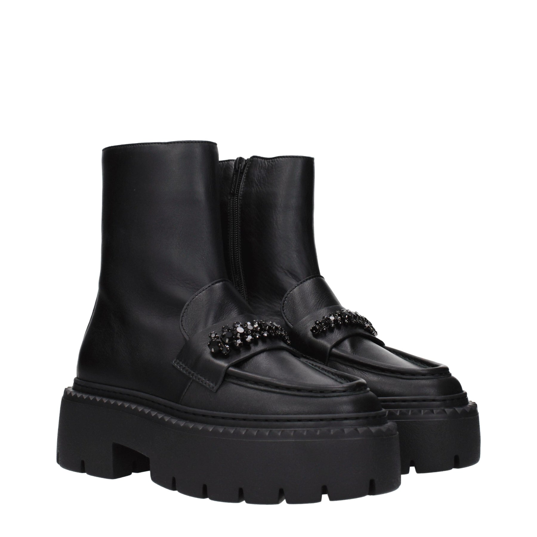 Jimmy Choo Black Leather Ankle Boots | Regal Royce