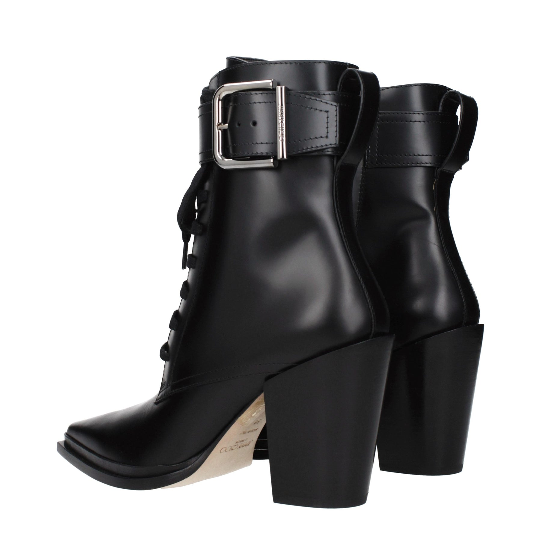 Jimmy Choo Black Leather Ankle Boots | Regal Royce