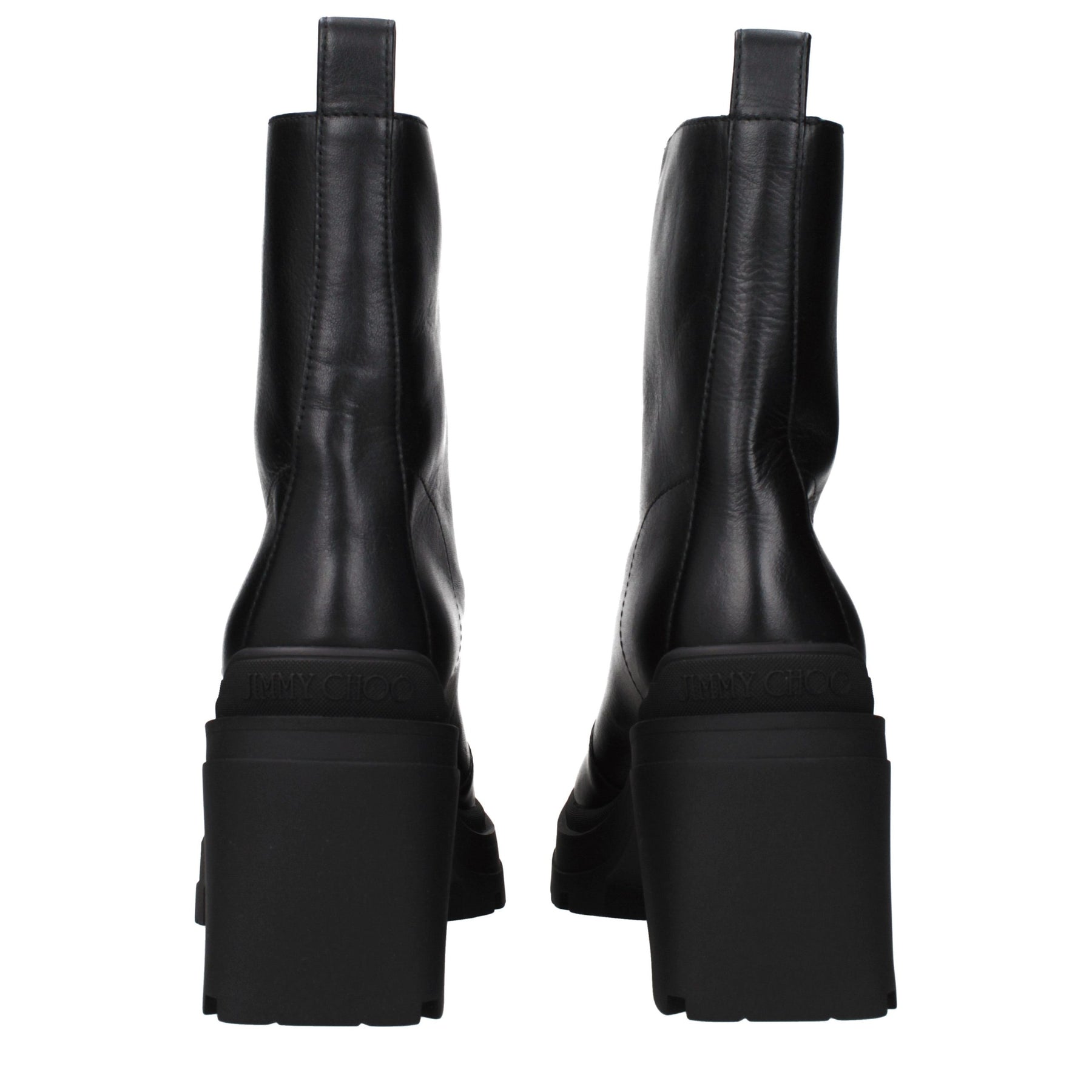 Jimmy Choo Black Leather Ankle Boots | Regal Royce