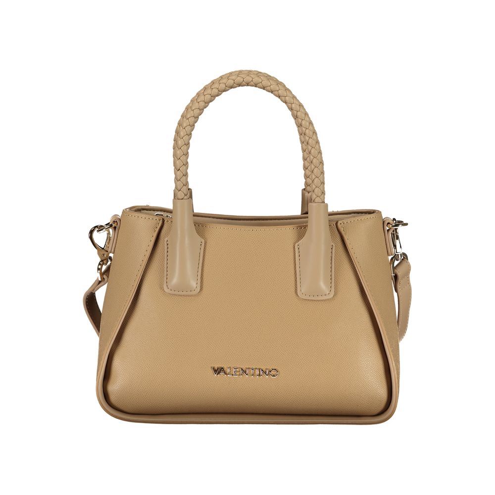 Mario Valentino Beige Polyurethane Women's Bag with Handles and Shoulder Strap | Regal Royce