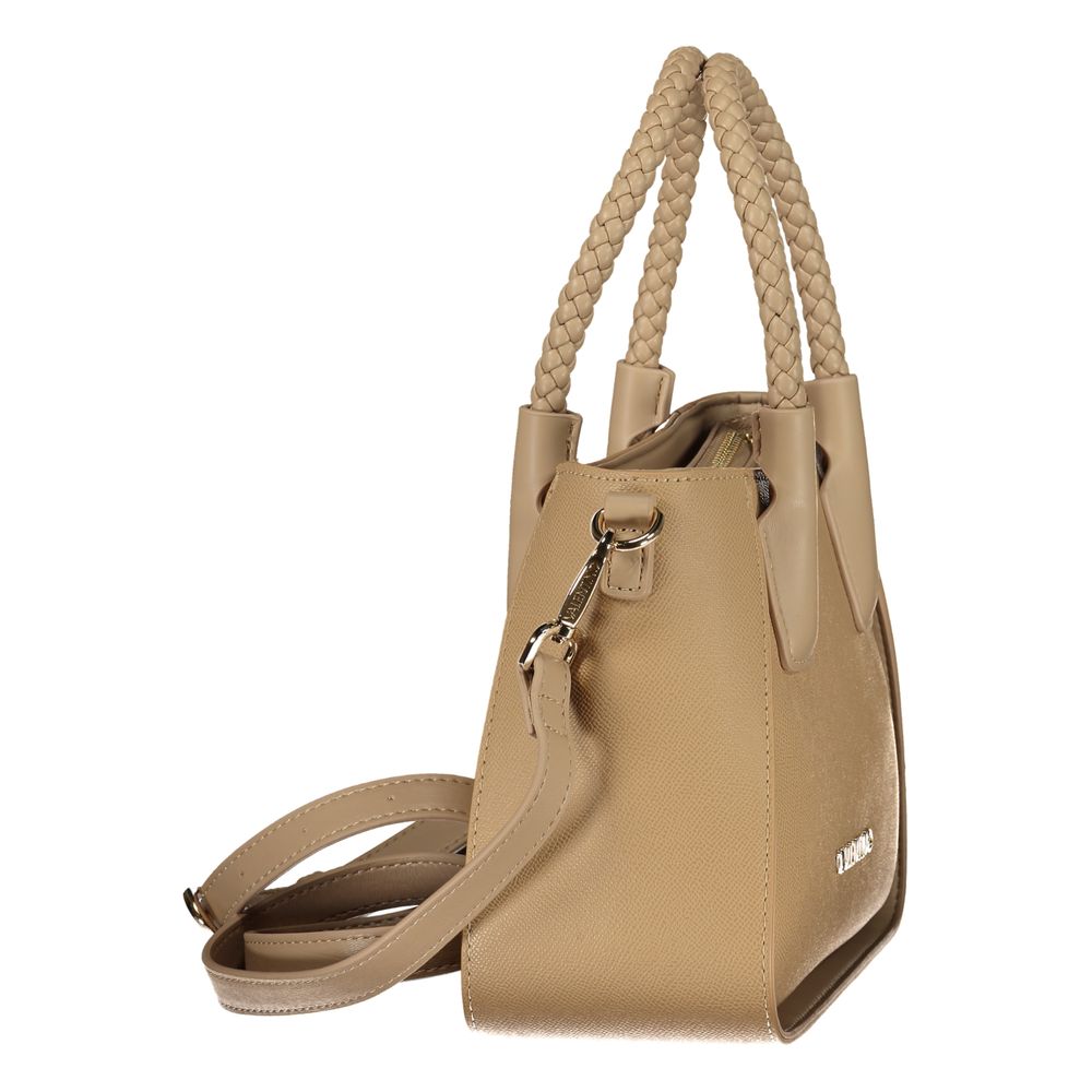 Mario Valentino Beige Polyurethane Women's Bag with Handles and Shoulder Strap | Regal Royce