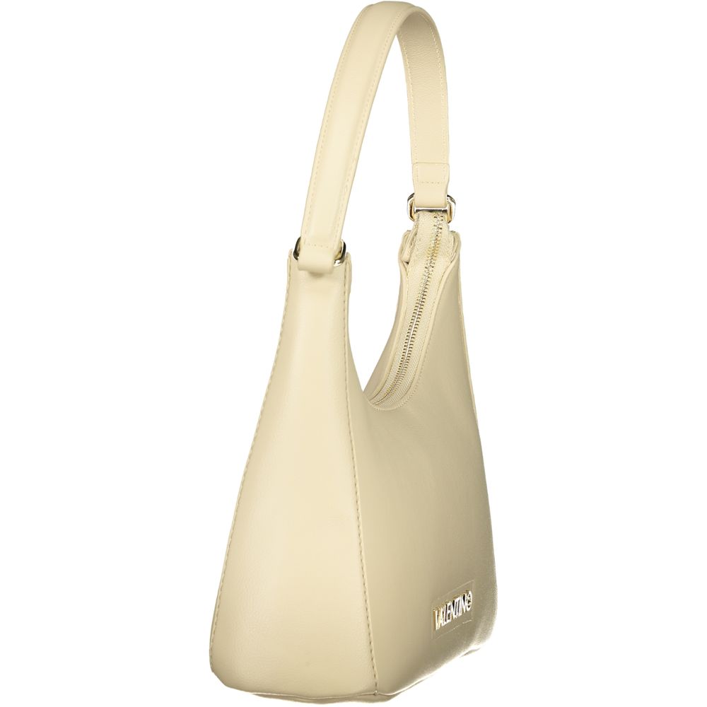 Mario Valentino Beige Polyurethane Women's Bag with Adjustable Shoulder Strap | Regal Royce