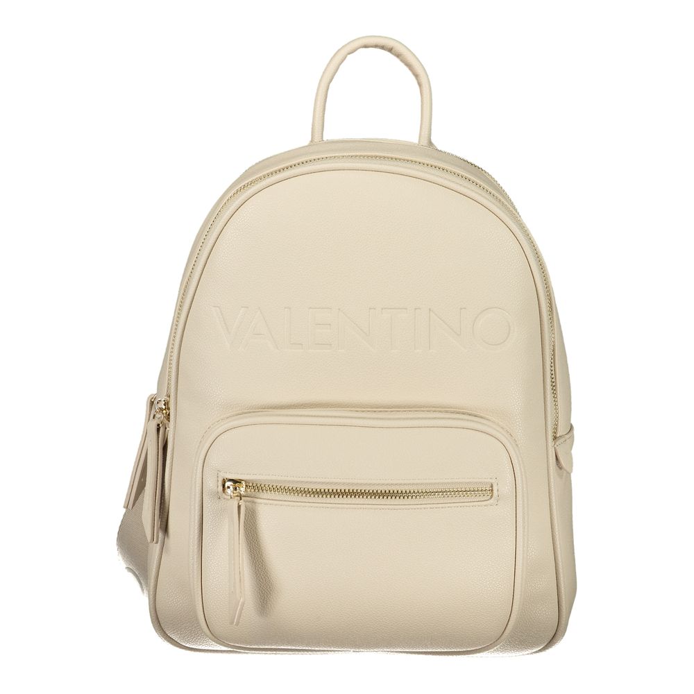 Mario Valentino Beige Polyurethane Women's Backpack | Regal Royce