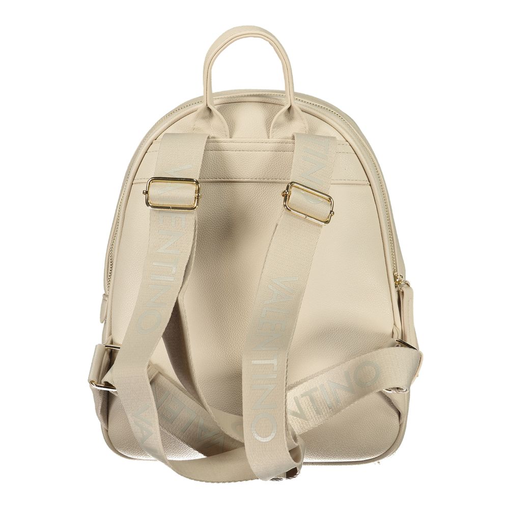 Mario Valentino Beige Polyurethane Women's Backpack | Regal Royce