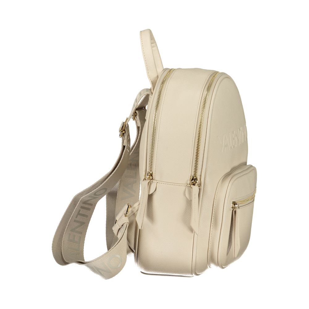 Mario Valentino Beige Polyurethane Women's Backpack | Regal Royce