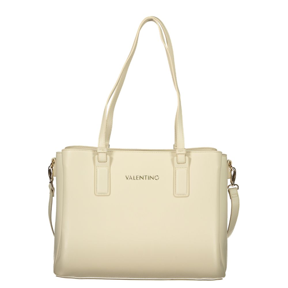 Mario Valentino Beige Poliuretano Women's Bag with Adjustable Strap and Pockets | Regal Royce