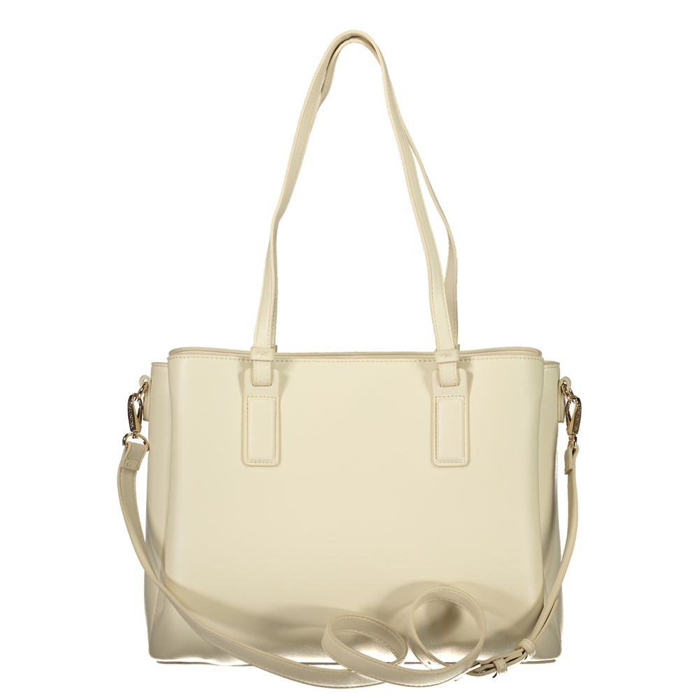 Mario Valentino Beige Poliuretano Women's Bag with Adjustable Strap and Pockets | Regal Royce