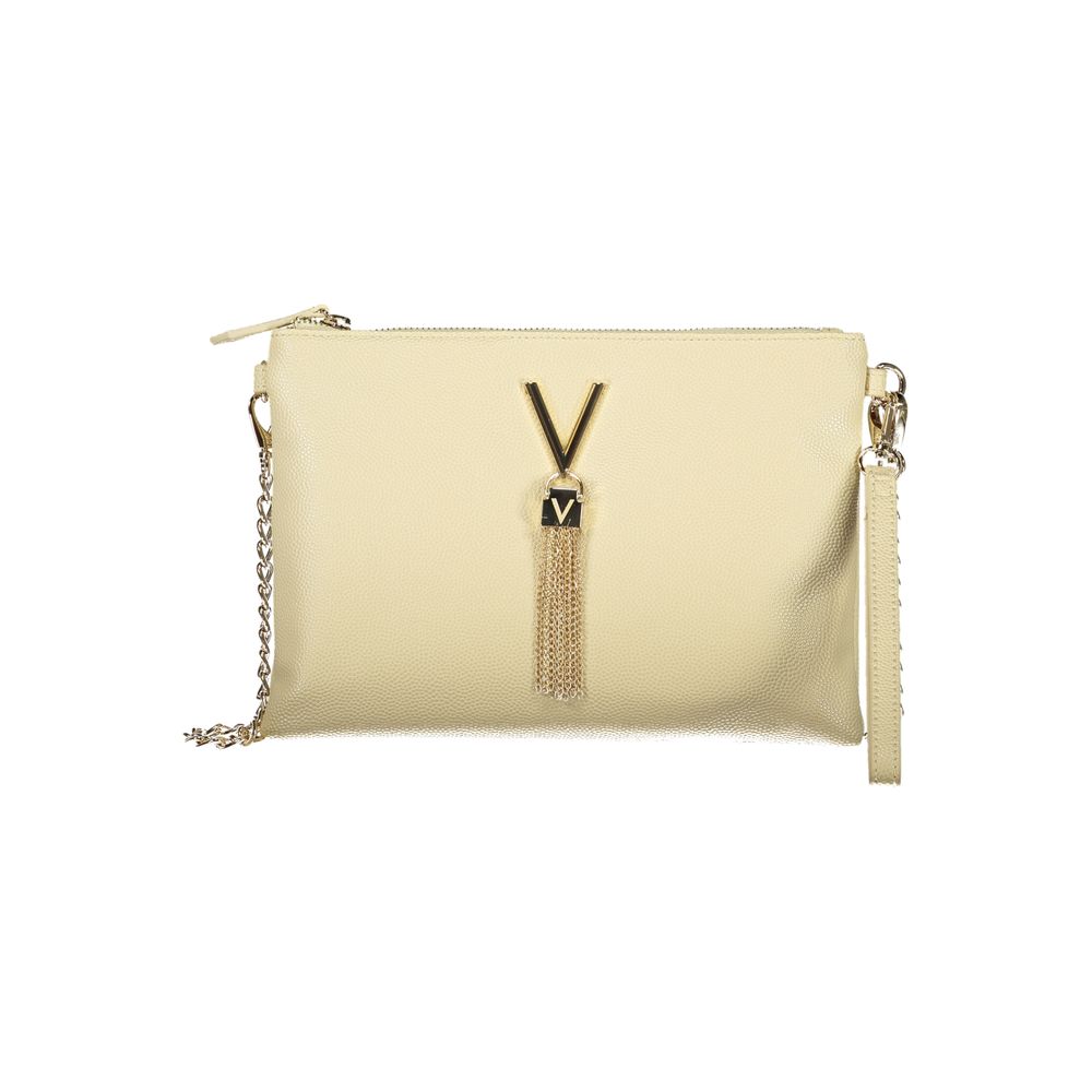 Mario Valentino Beige Polyurethane Women's Bag with Removable Chain Shoulder Strap | Regal Royce
