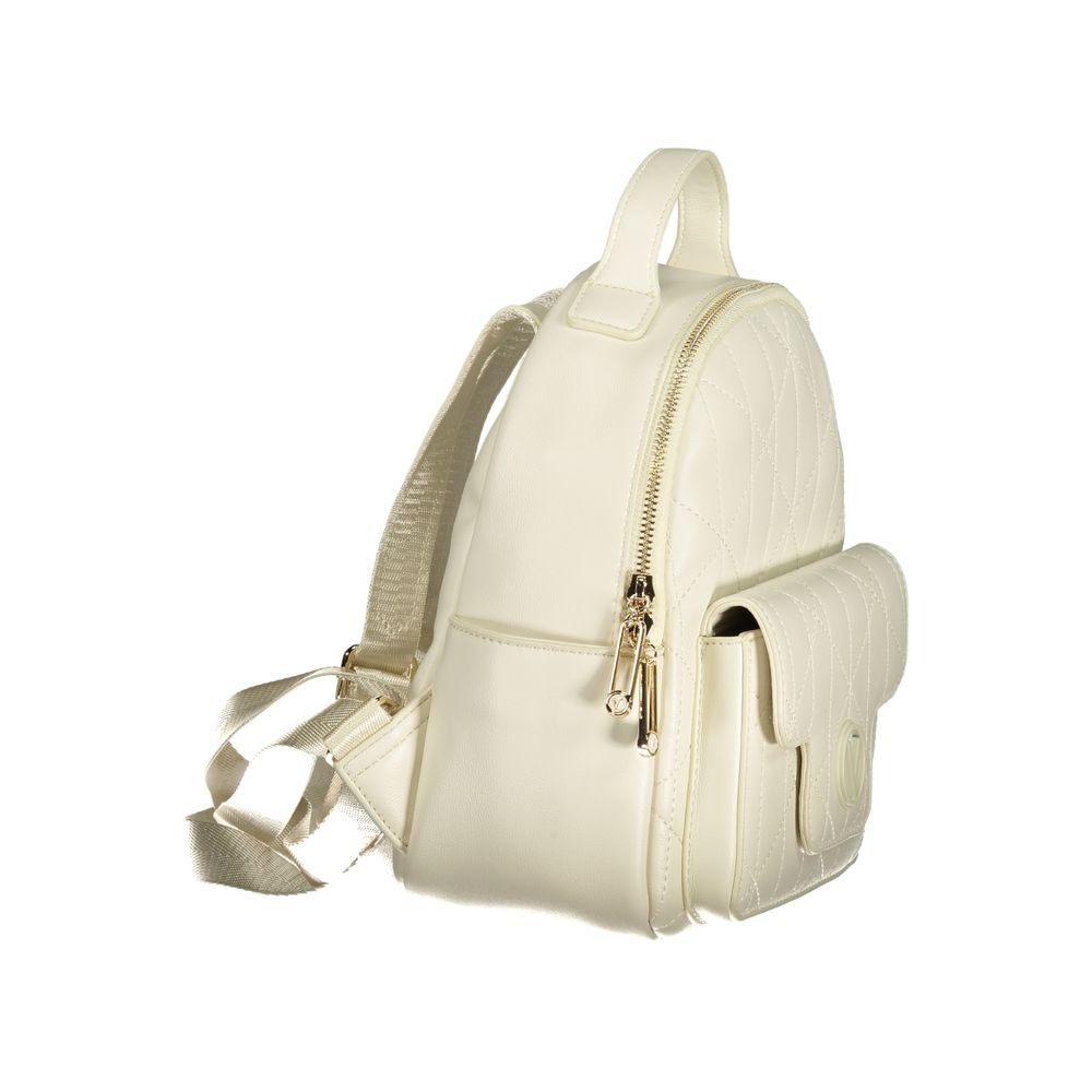 Mario Valentino Bianco Polyurethane Women's Backpack | Regal Royce