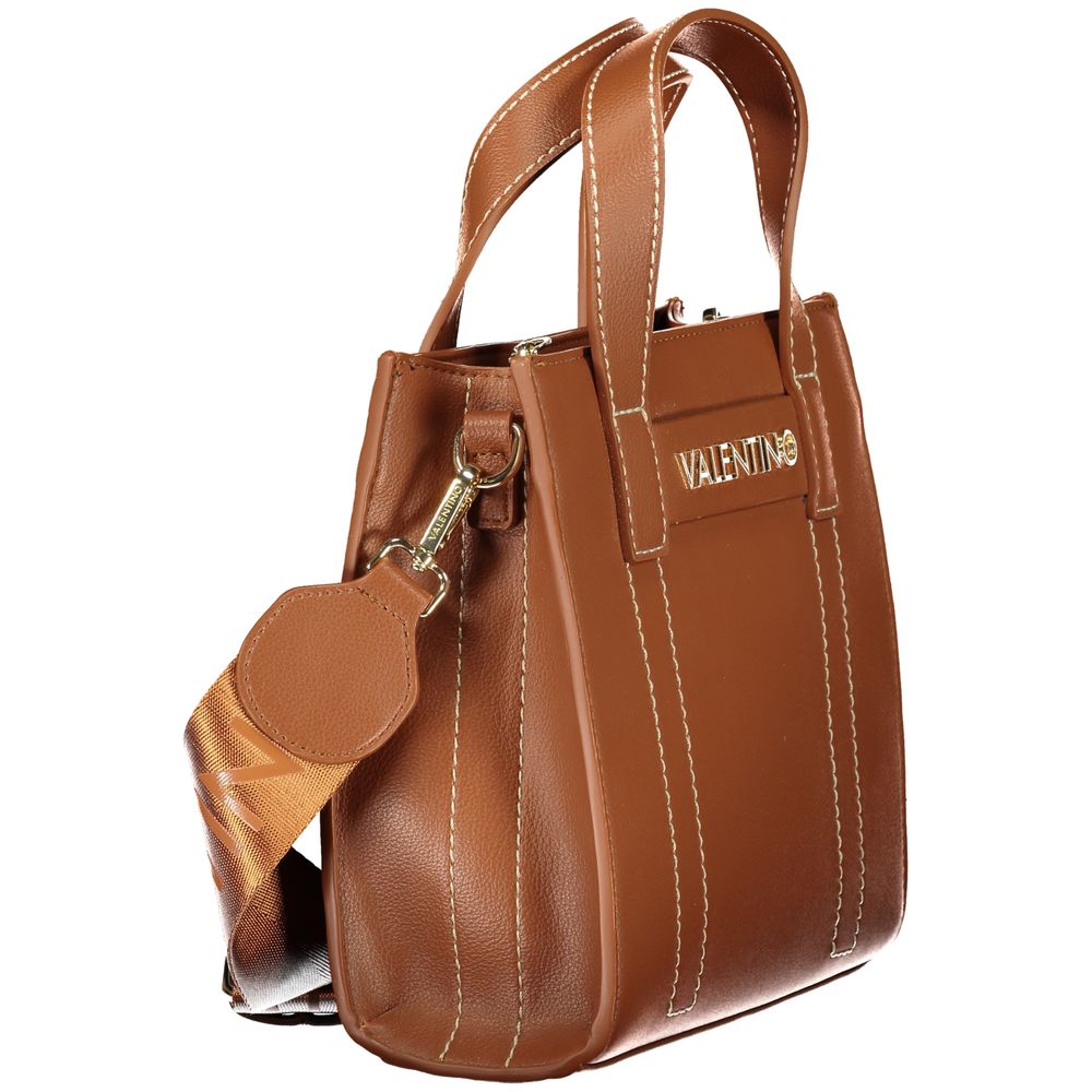 Mario Valentino Brown Polyurethane Women Bag with Adjustable Straps | Regal Royce