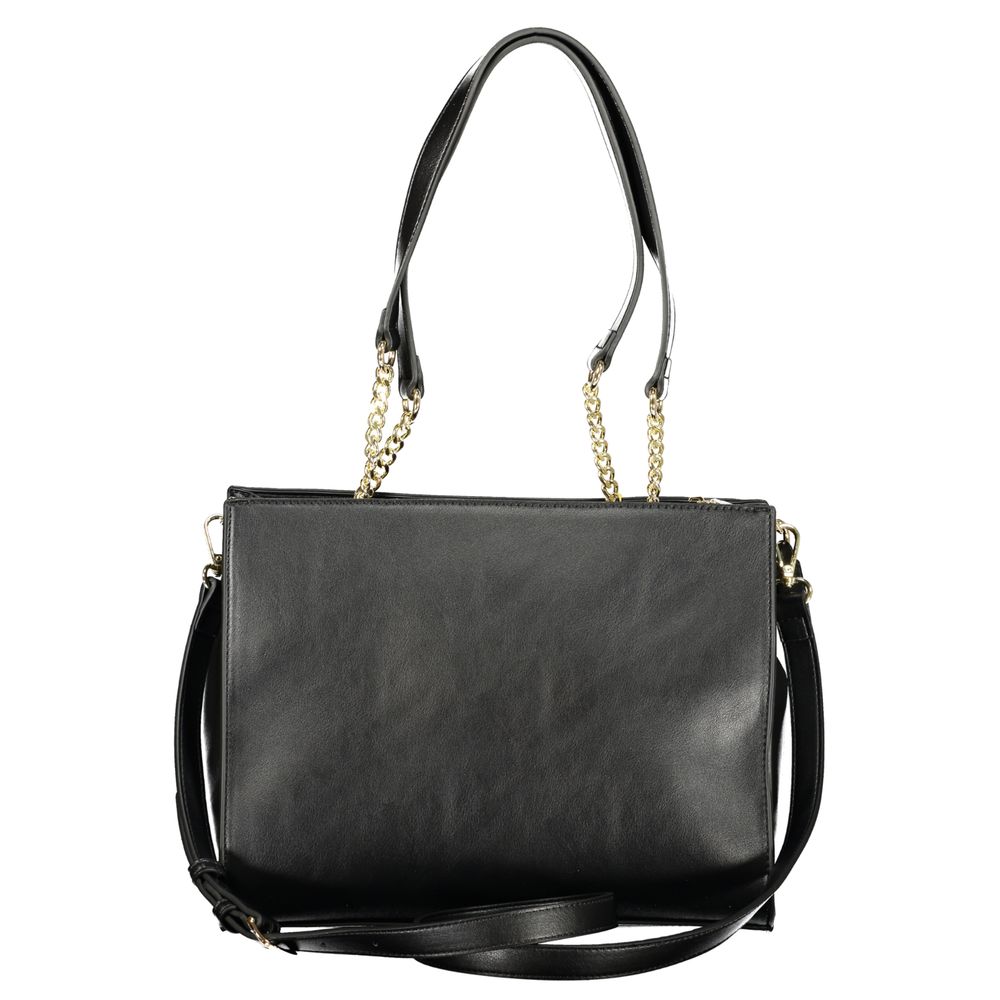 Mario Valentino Black Polyurethane Womens Bag | Regal Royce