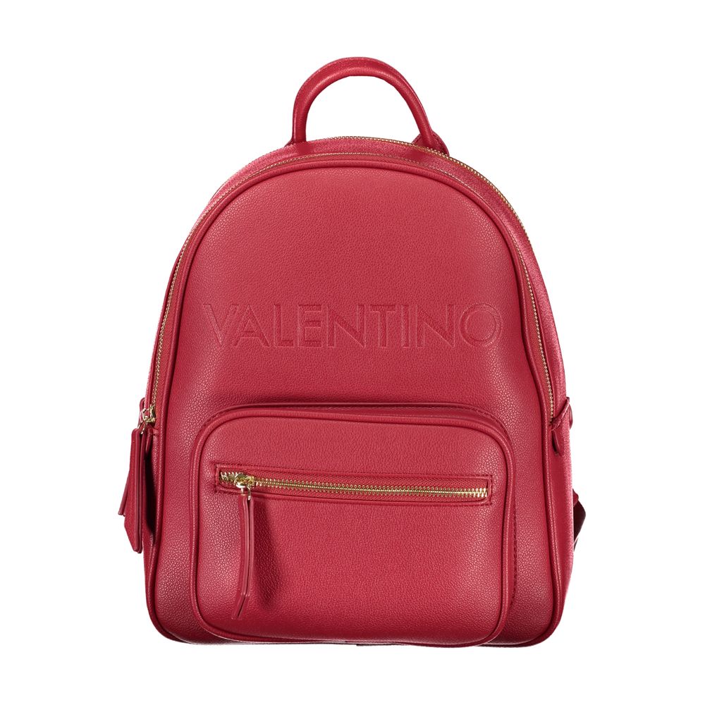 Mario Valentino Rosso Polyurethane Womens Backpack | Regal Royce