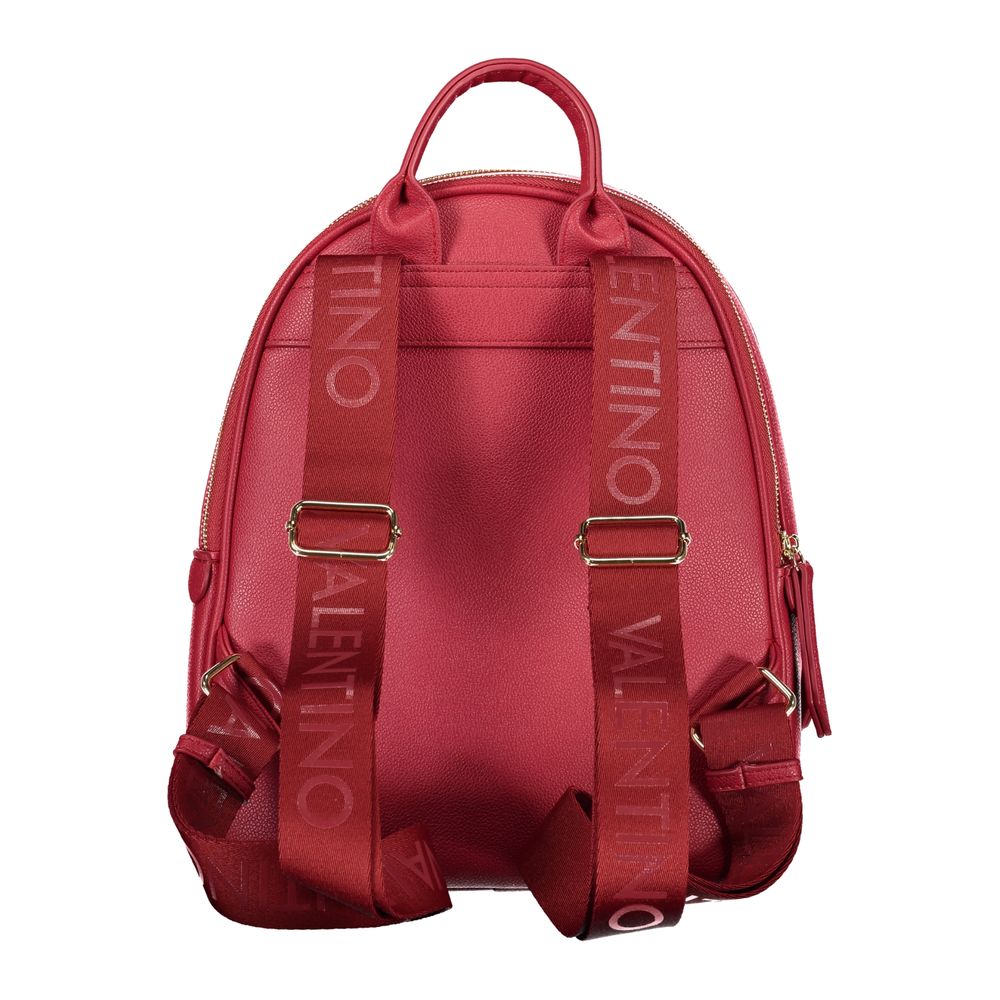 Mario Valentino Rosso Polyurethane Womens Backpack | Regal Royce