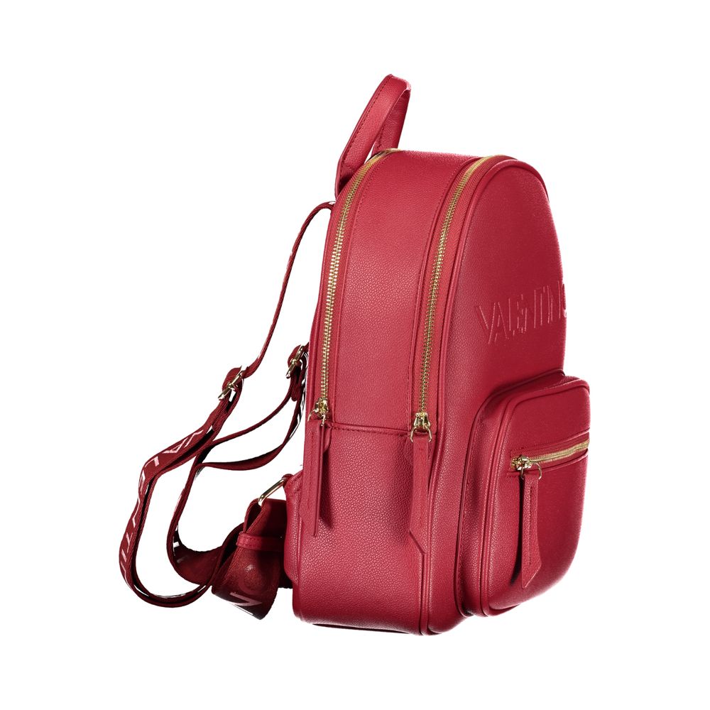 Mario Valentino Rosso Polyurethane Womens Backpack | Regal Royce