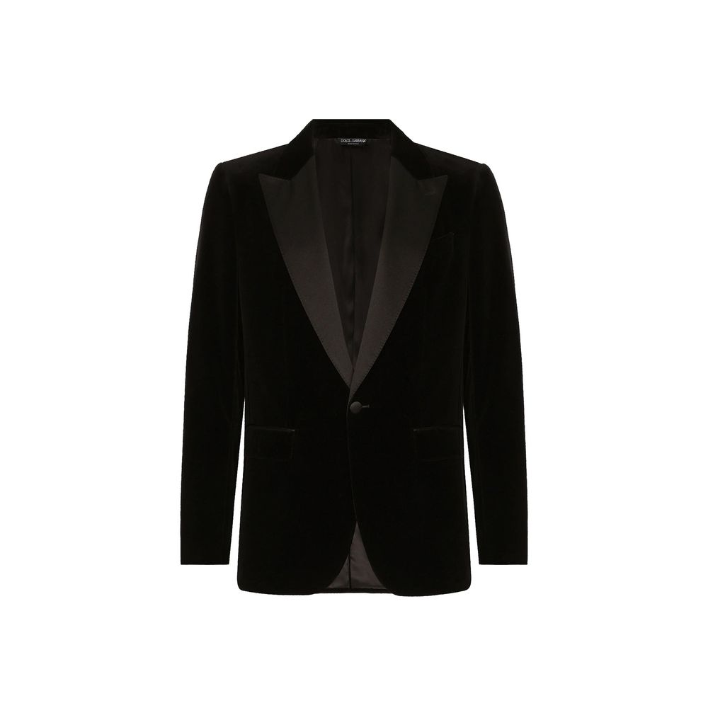 Dolce & Gabbana Black Cotton Tuxedo | Regal Royce