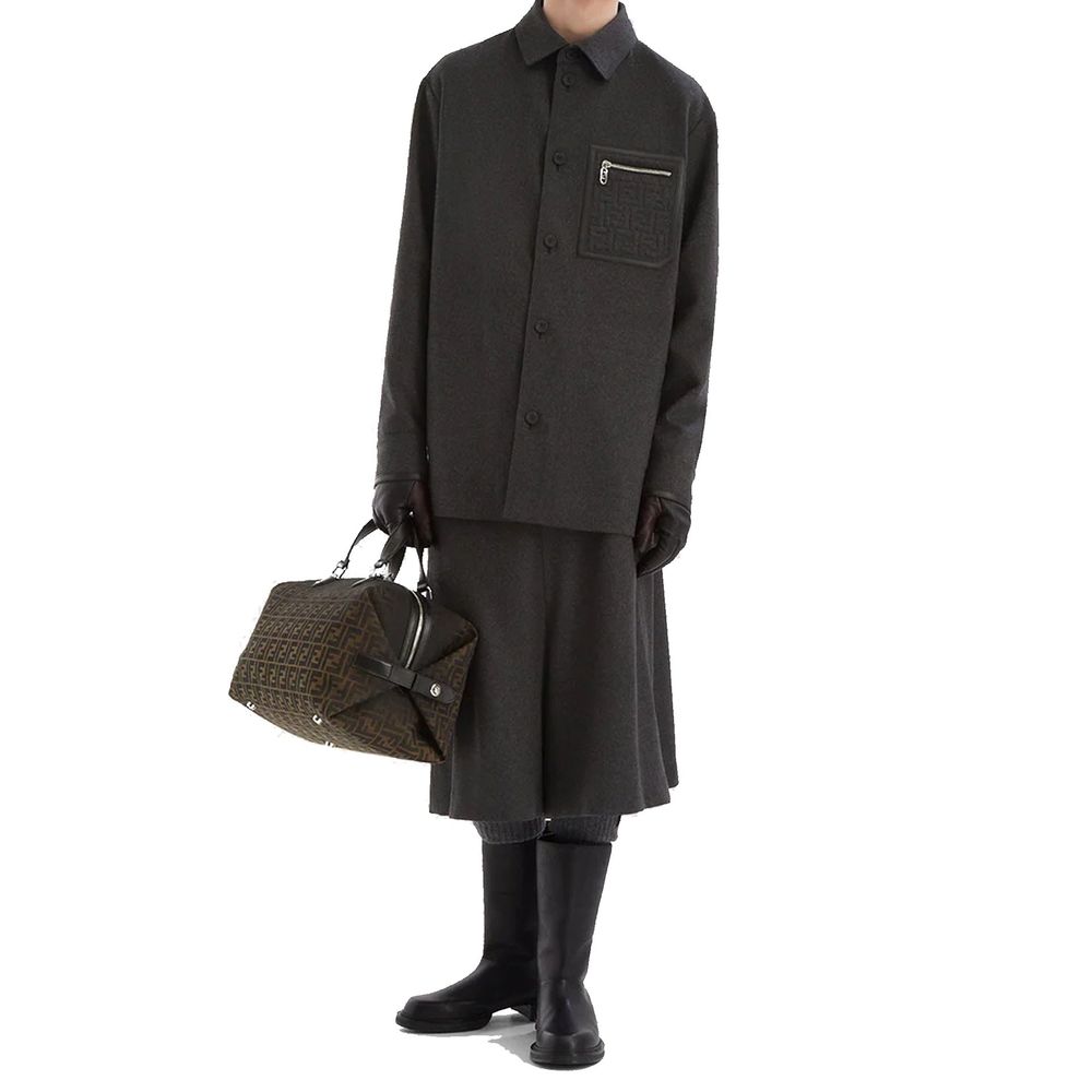 Fendi Gray Cashmere Coat | Regal Royce