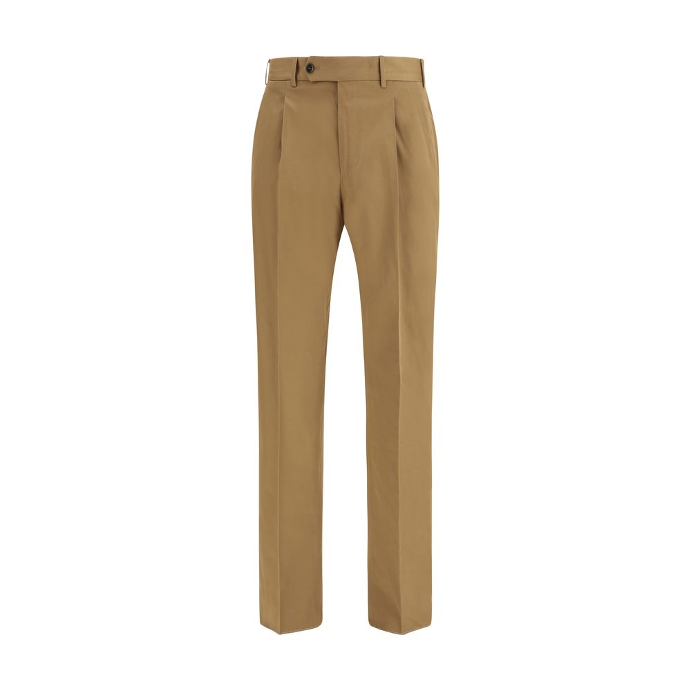 PT Torino Brown Cotton Casual Pants | Regal Royce