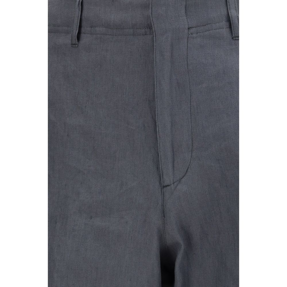 Lardini Gray Linen Cargo Pants | Regal Royce