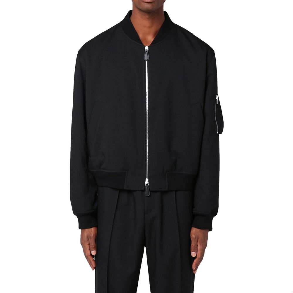 Jil Sander Black Polyester Bomber | Regal Royce
