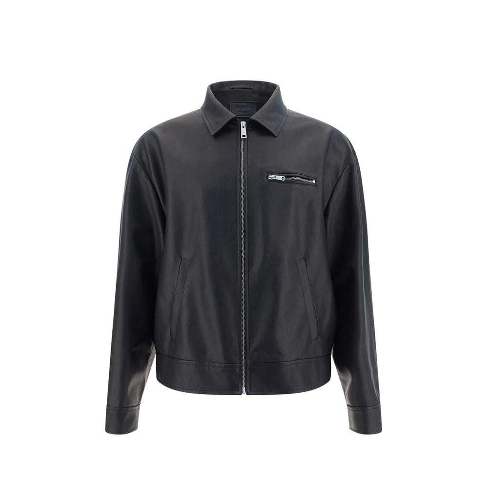 Prada Black Leather Jacket | Regal Royce