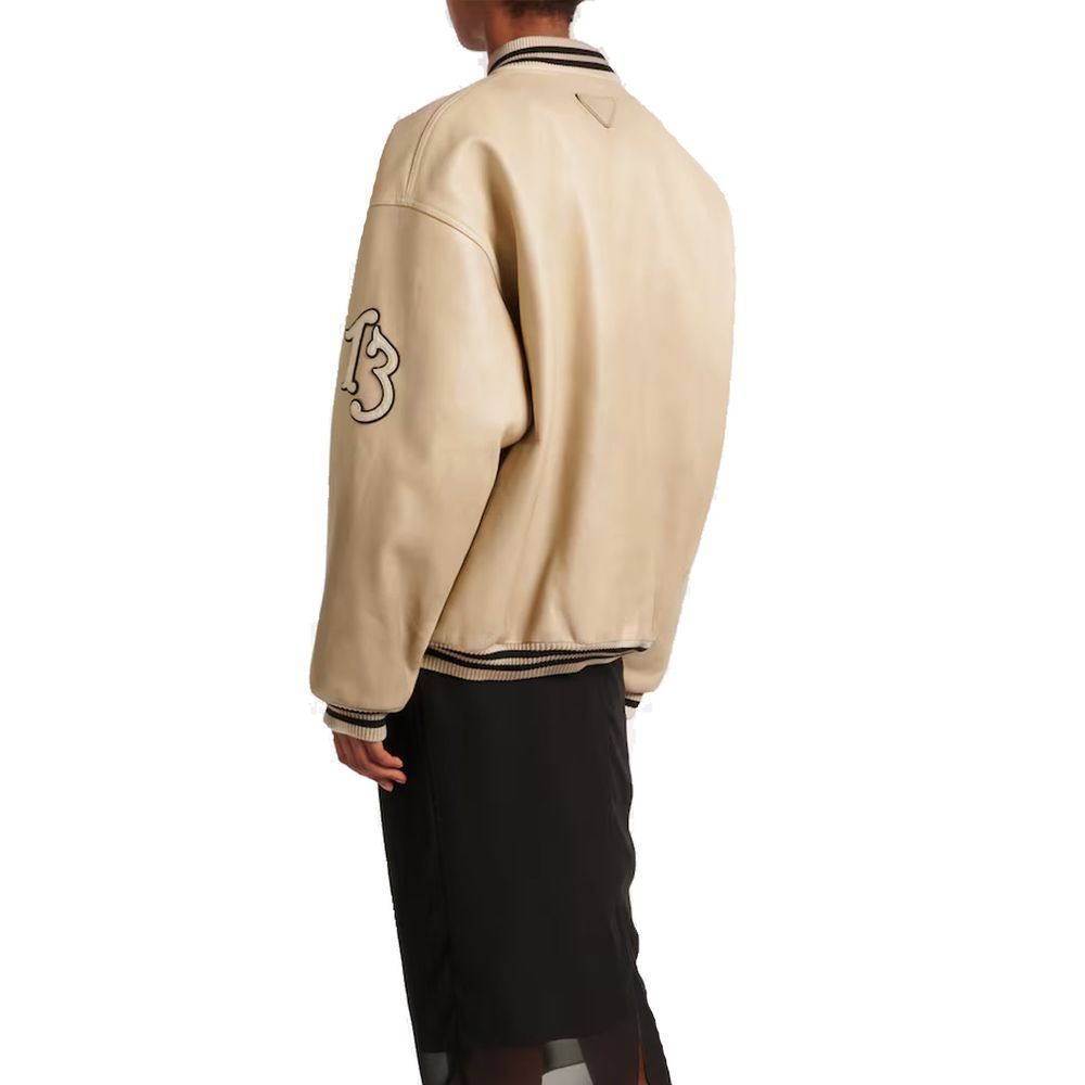 Prada Beige Calfskin Bomber | Regal Royce