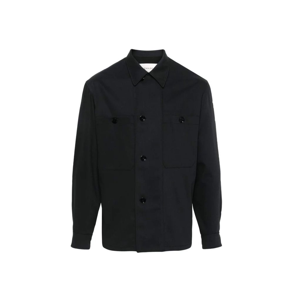 Lemaire Black Virgin Wool Coat | Regal Royce