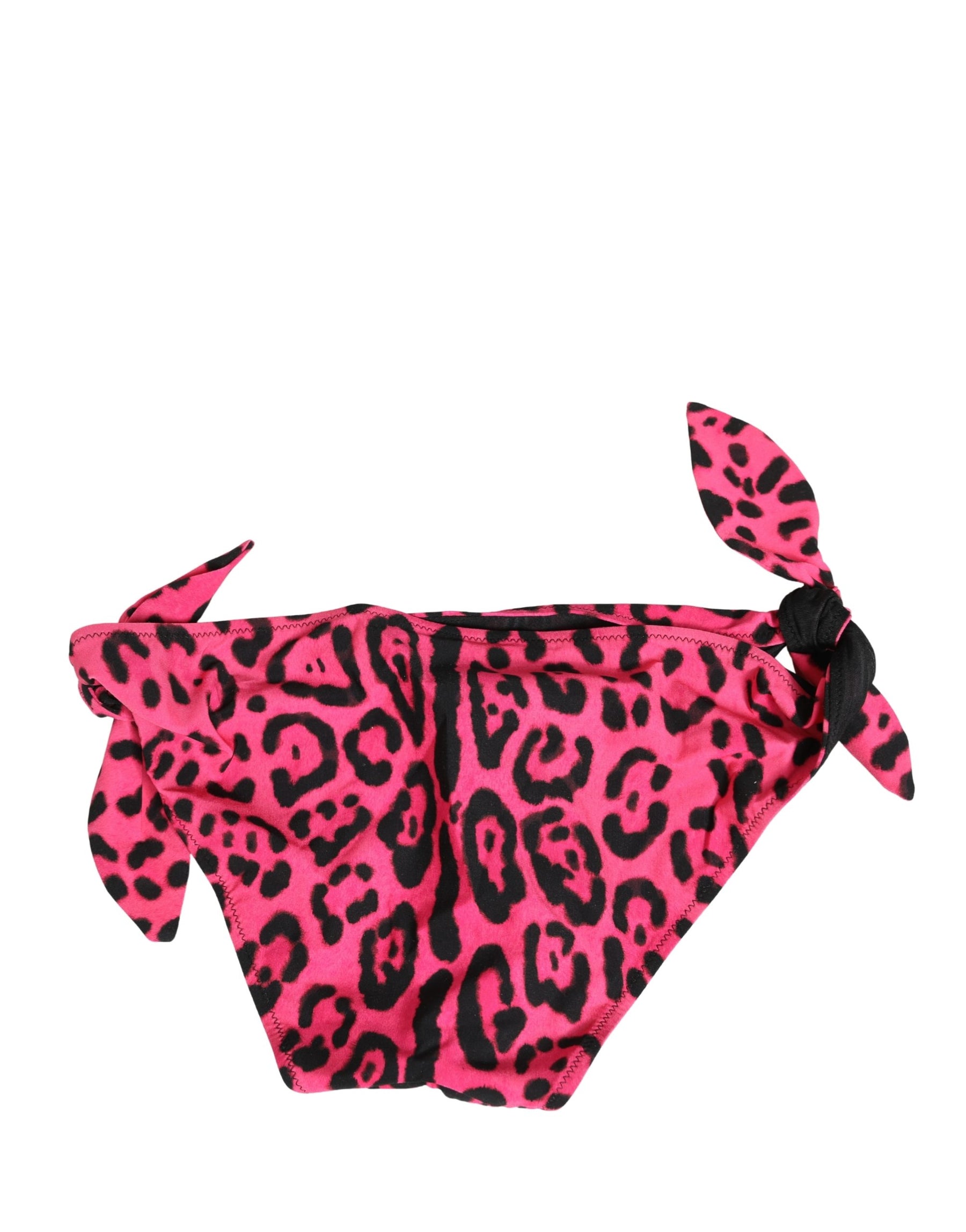 Dolce & Gabbana Pink Leopard Print Bikini Bottom Beachwear Swimwear | Regal Royce