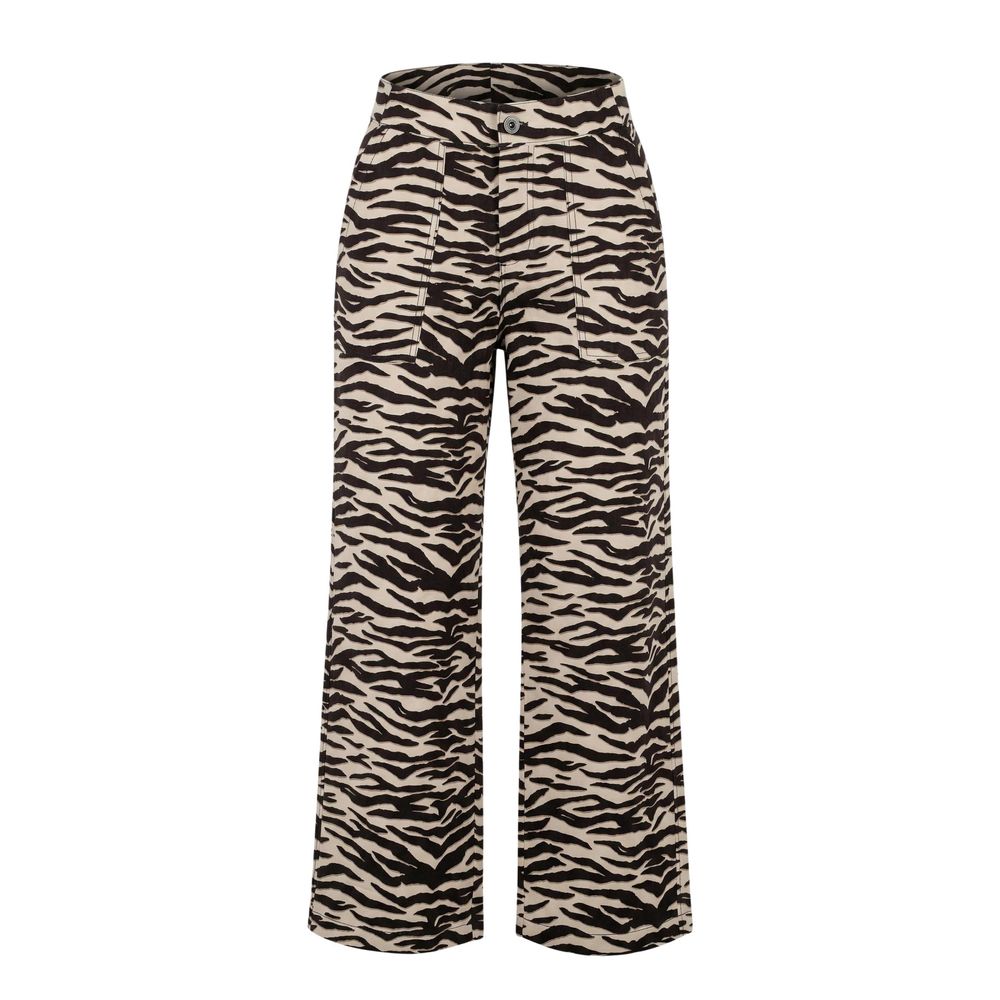 Street One Brown Viscose Casual Pants | Regal Royce