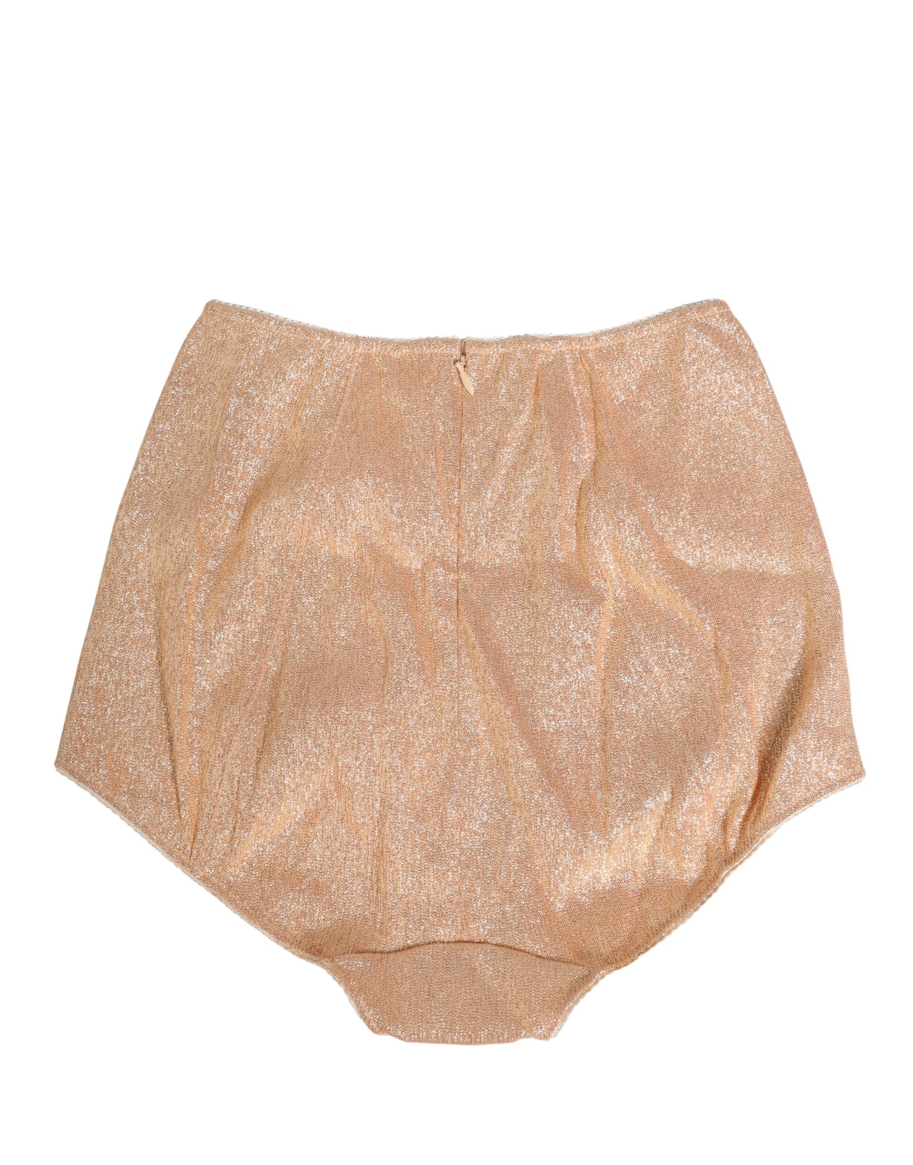 Dolce & Gabbana Beige Silk Blend High Waist Girdle Panty Underwear | Regal Royce