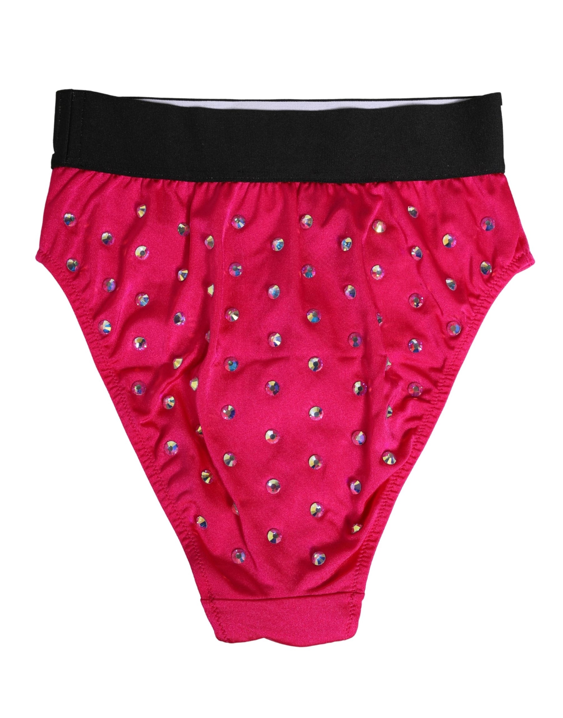 Dolce & Gabbana Pink Crystal High Waist Brief Panty Underwear | Regal Royce