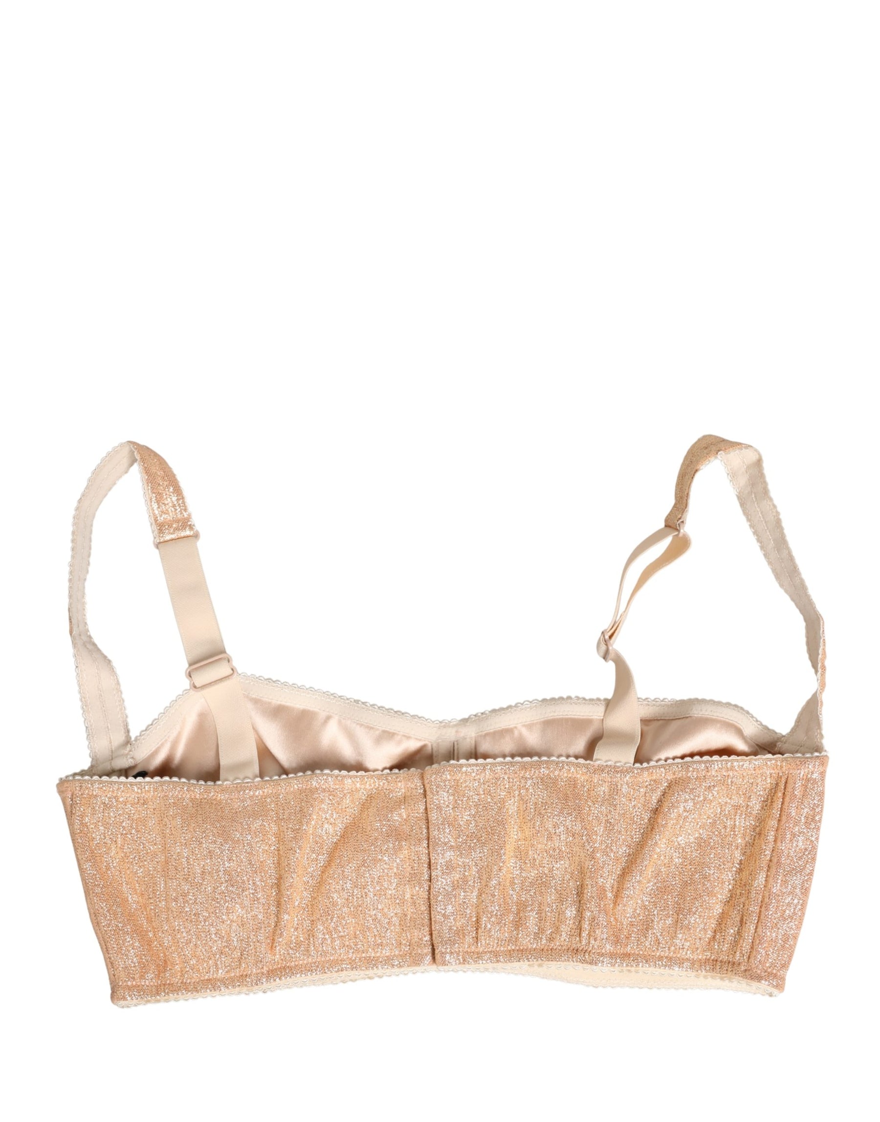 Dolce & Gabbana Beige Semi-Pad Underwire Balconette Bra Underwear | Regal Royce