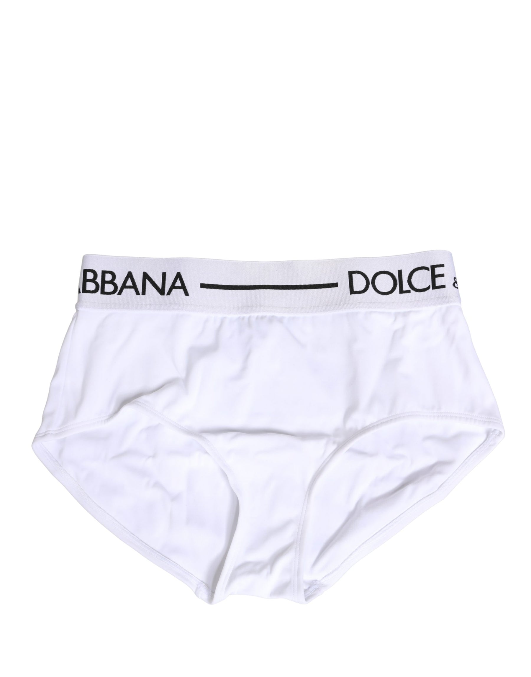 Dolce & Gabbana White Nylon Logo Waistband Panty Underwear | Regal Royce
