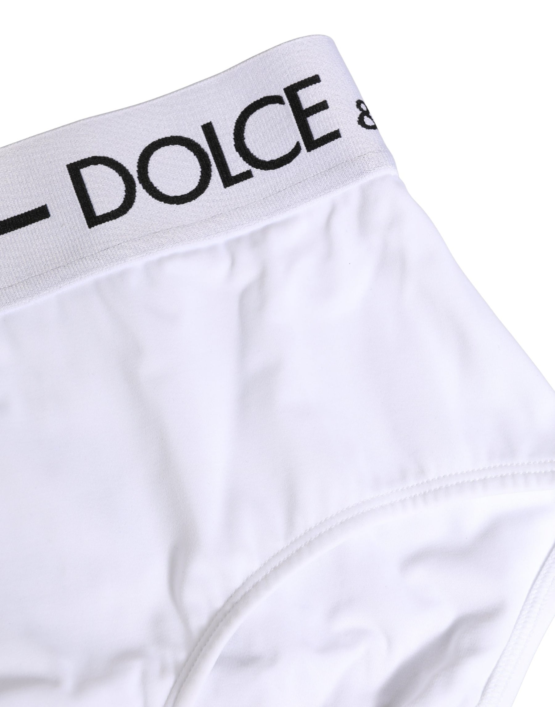 Dolce & Gabbana White Nylon Logo Waistband Panty Underwear | Regal Royce