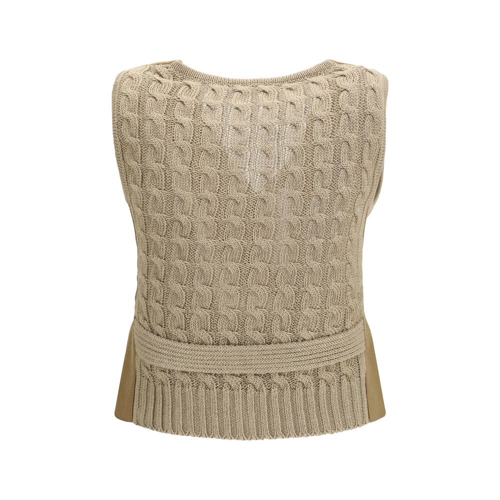 Max Mara Beige Linen Waistcoat | Regal Royce